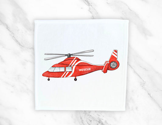 Rescue Helicopter Washcloth - MerikaArt