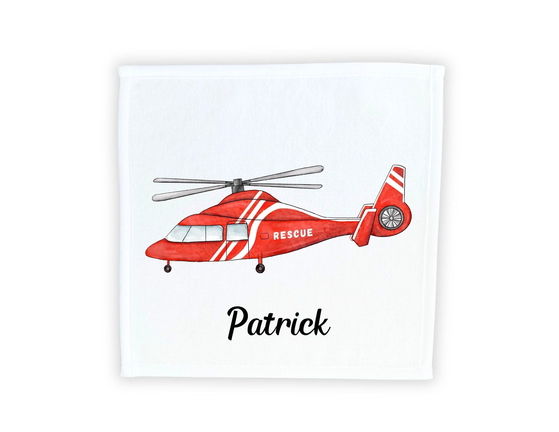 Rescue Helicopter Washcloth - MerikaArt