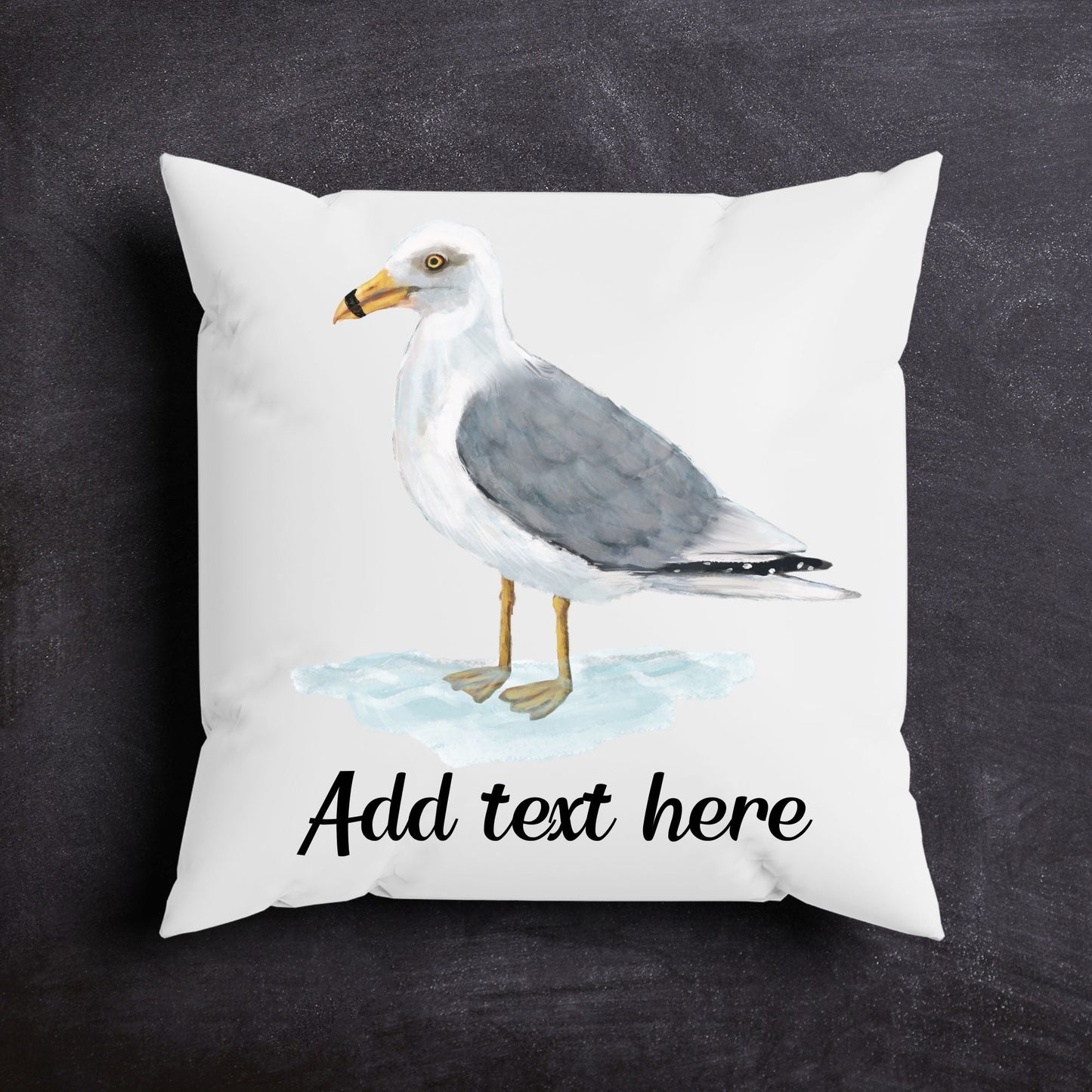Ring - Billed Gull Decorative Pillow - MerikaArt