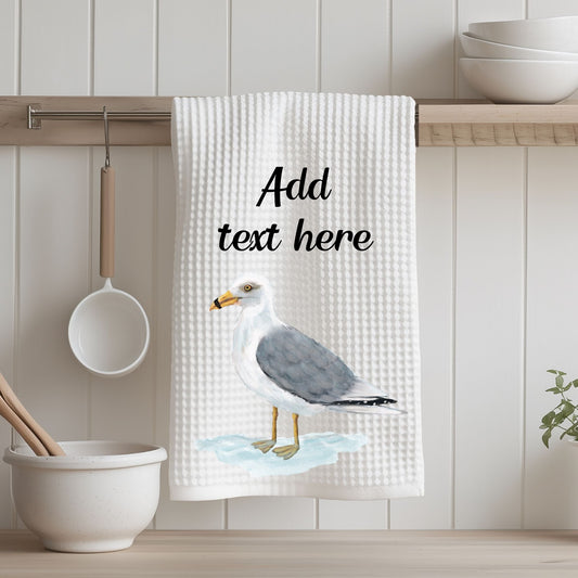 Ring - Billed Gull Kitchen Towel - MerikaArt