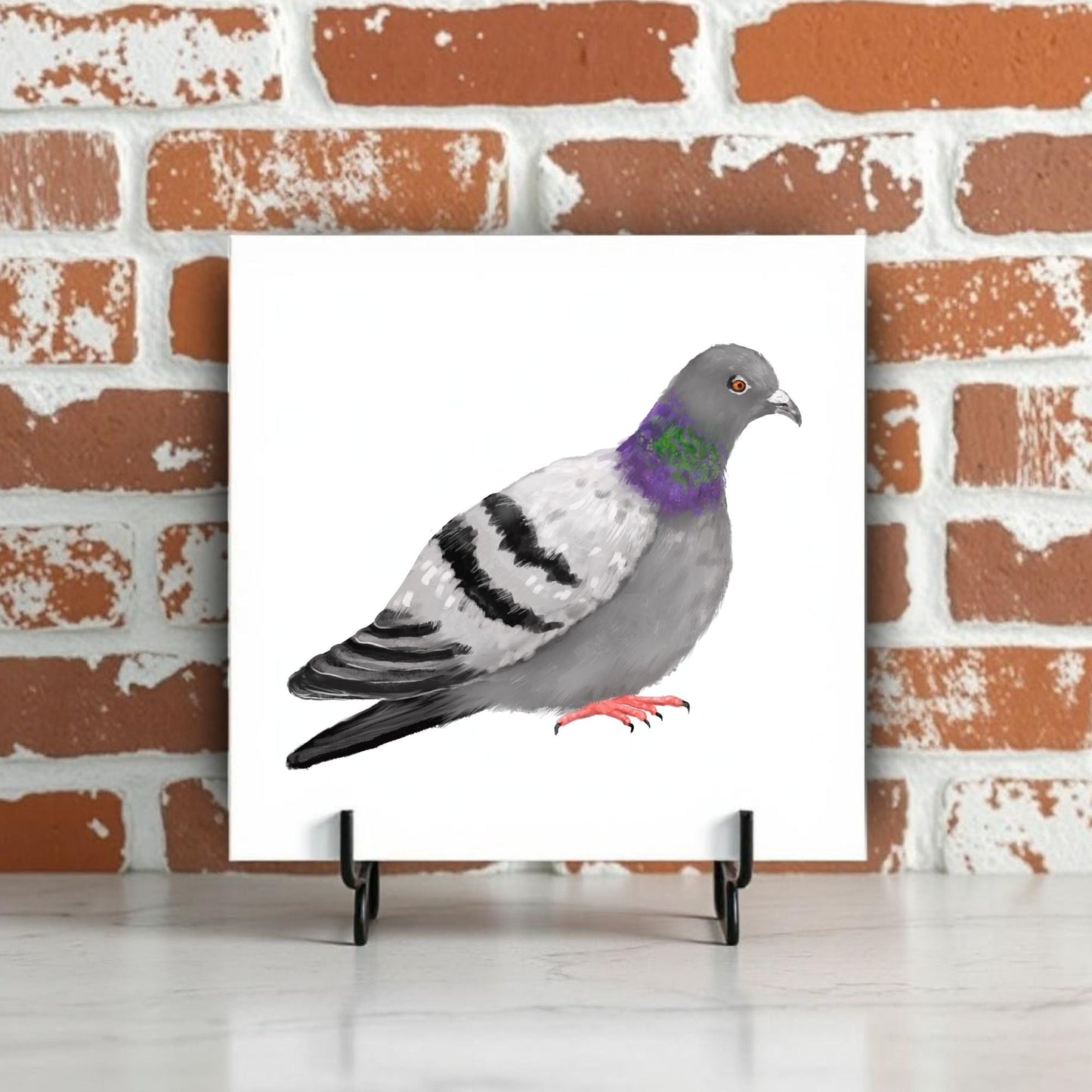Rock Pigeon Ceramic Tile - MerikaArt
