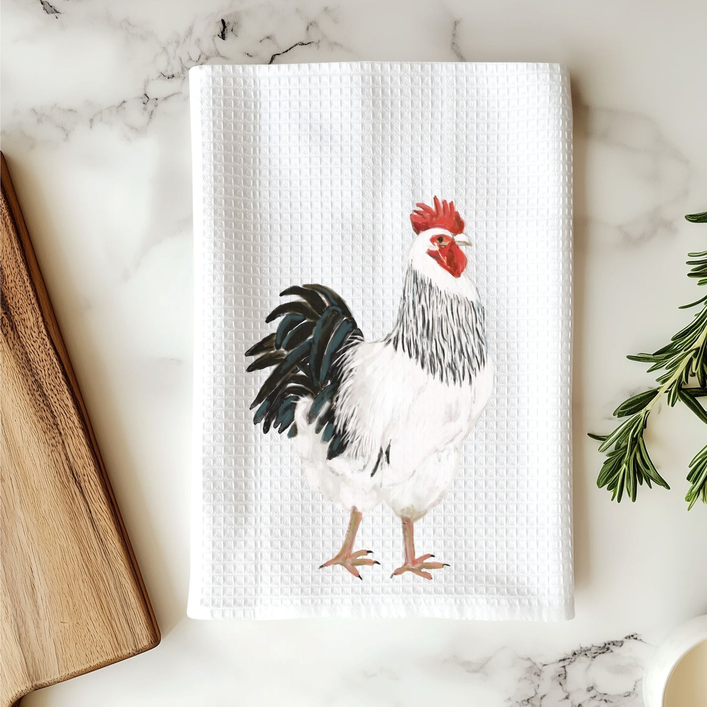 Rooster Kitchen Towel - MerikaArt