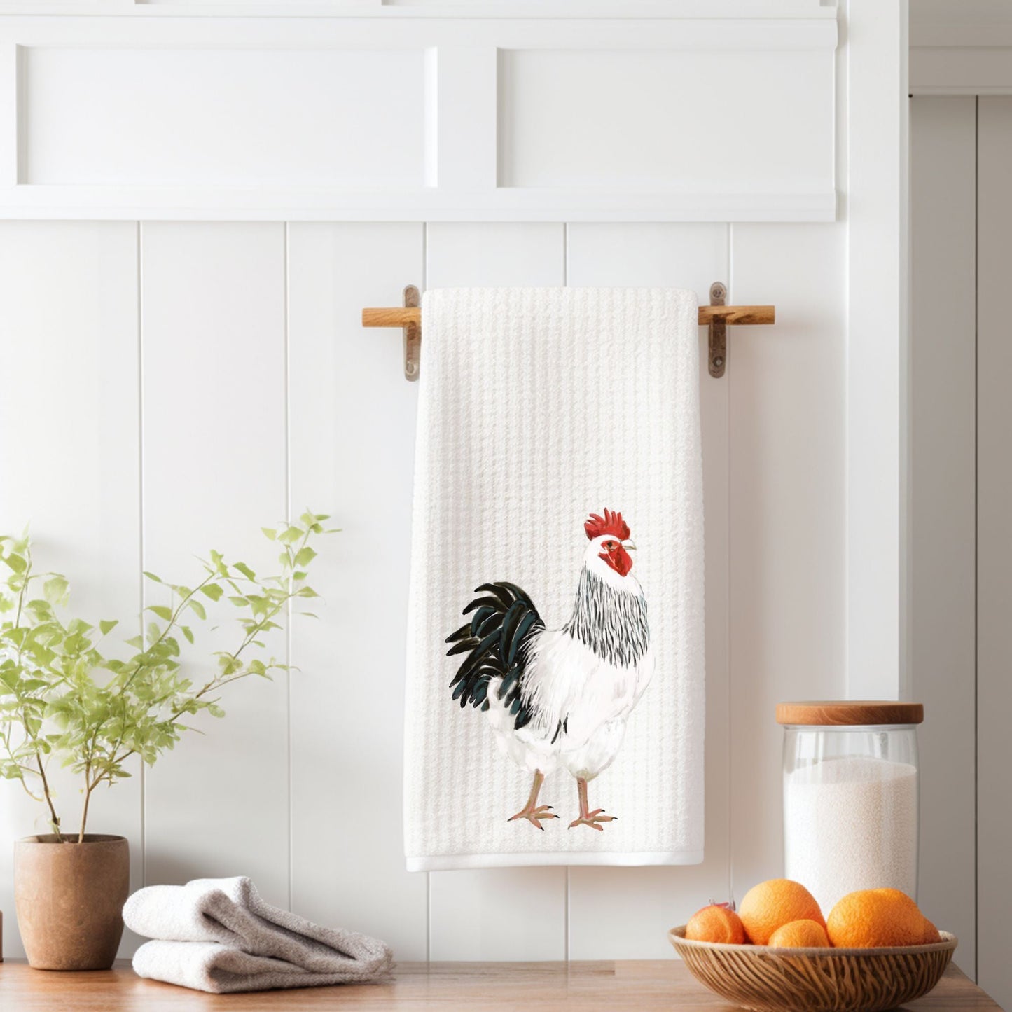 Rooster Kitchen Towel - MerikaArt