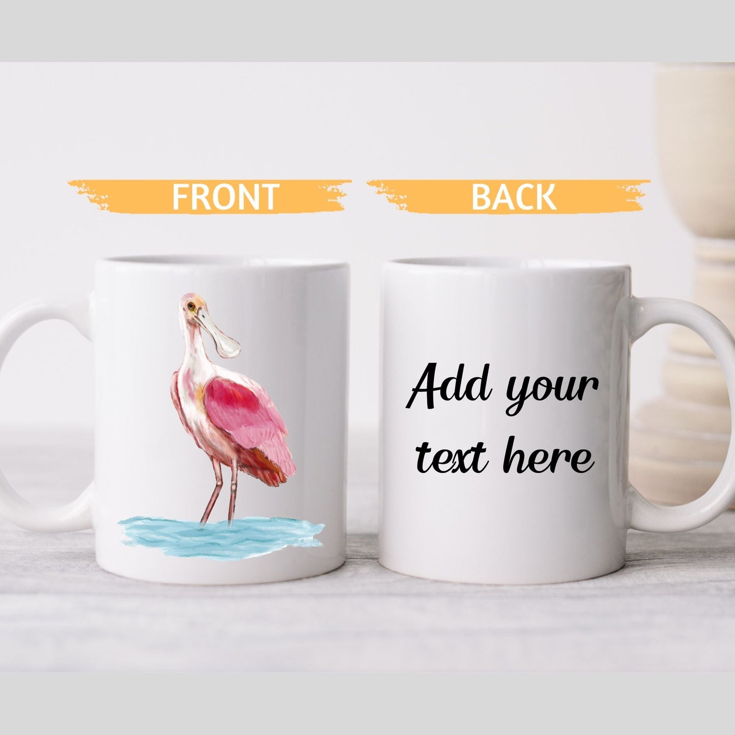Roseate Spoonbill Ceramic Coffee Mug - MerikaArt