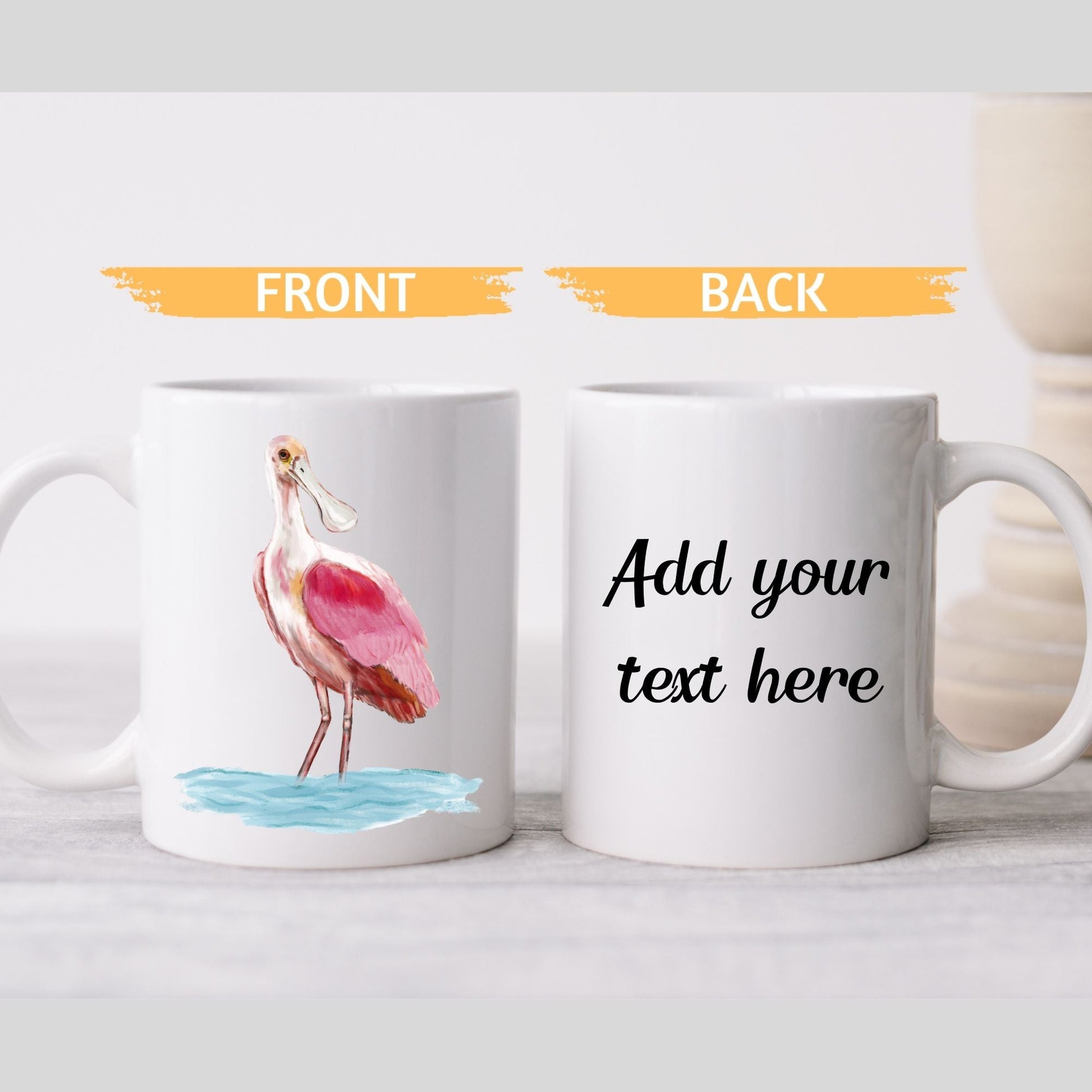 Roseate Spoonbill Ceramic Coffee Mug - MerikaArt