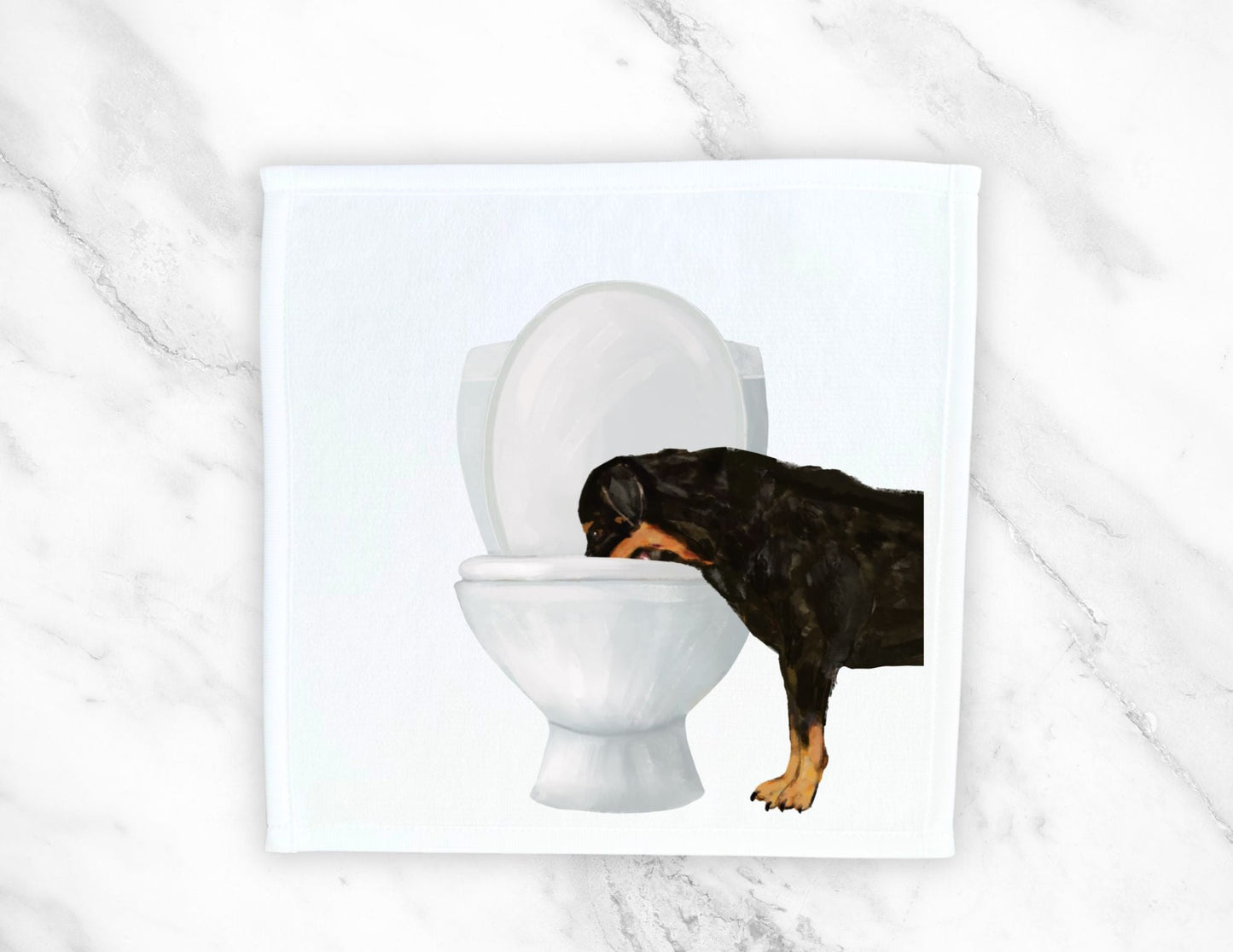 Rottweiler Toilet Washcloth - MerikaArt