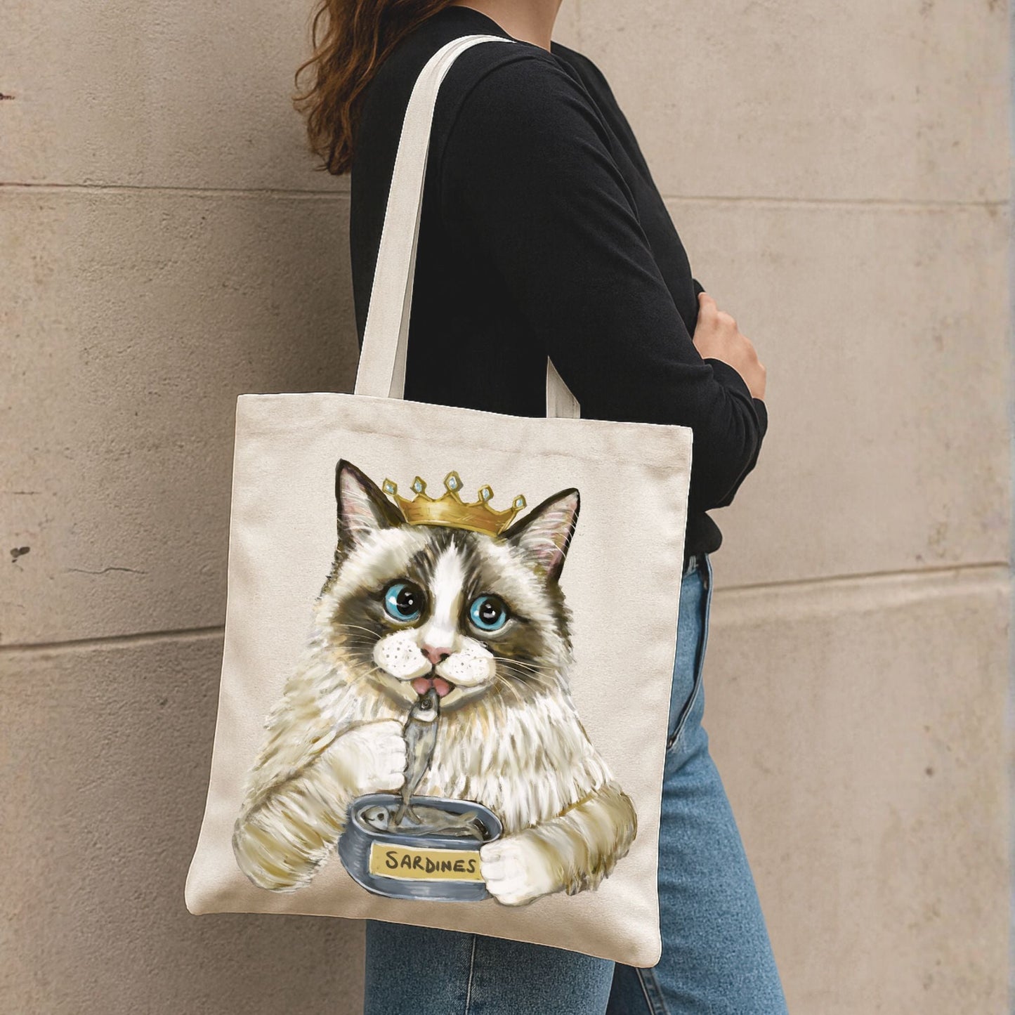 Royal Ragdoll Cat Tote Bag - MerikaArt