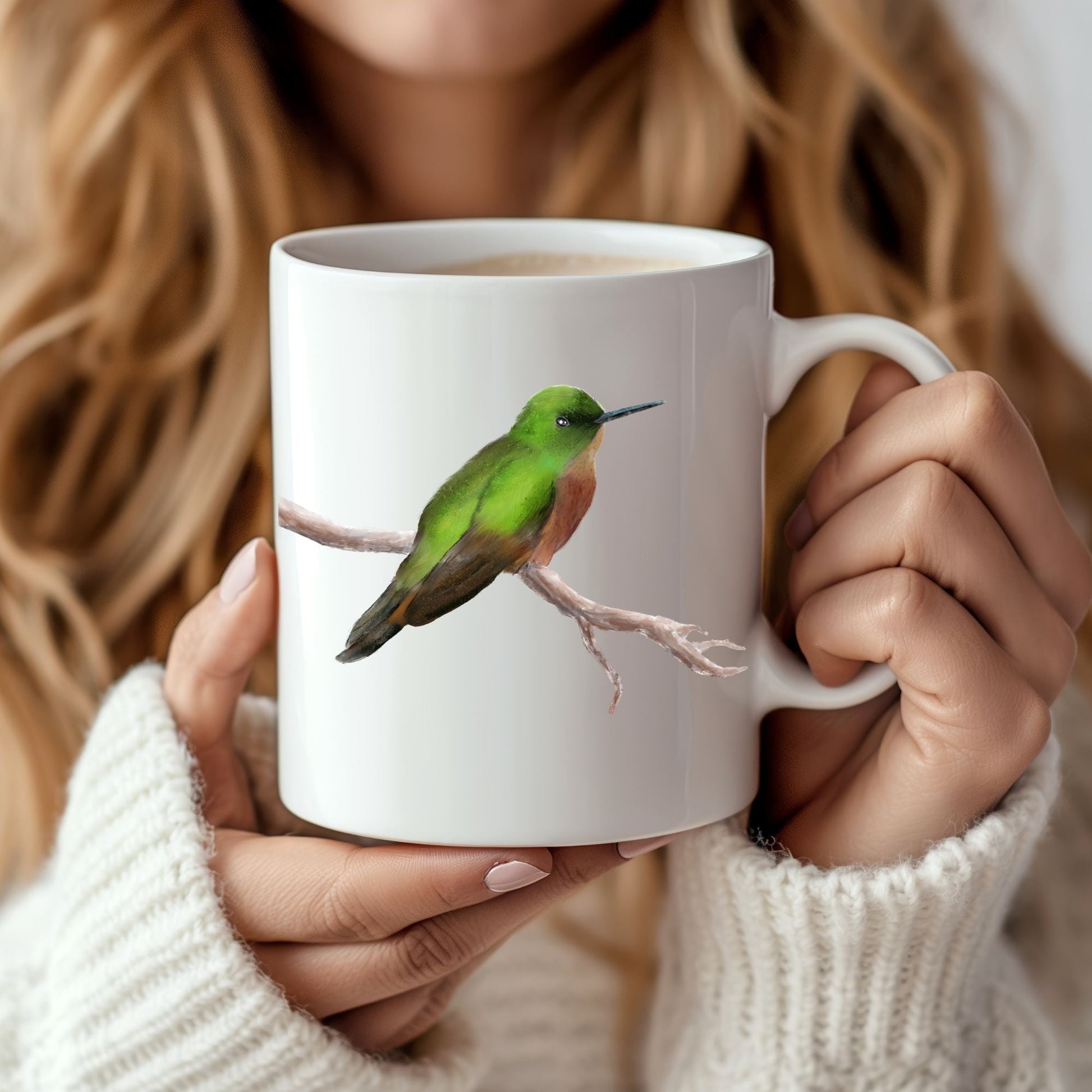 Rufous - tailed Hummingbird Mug - MerikaArt