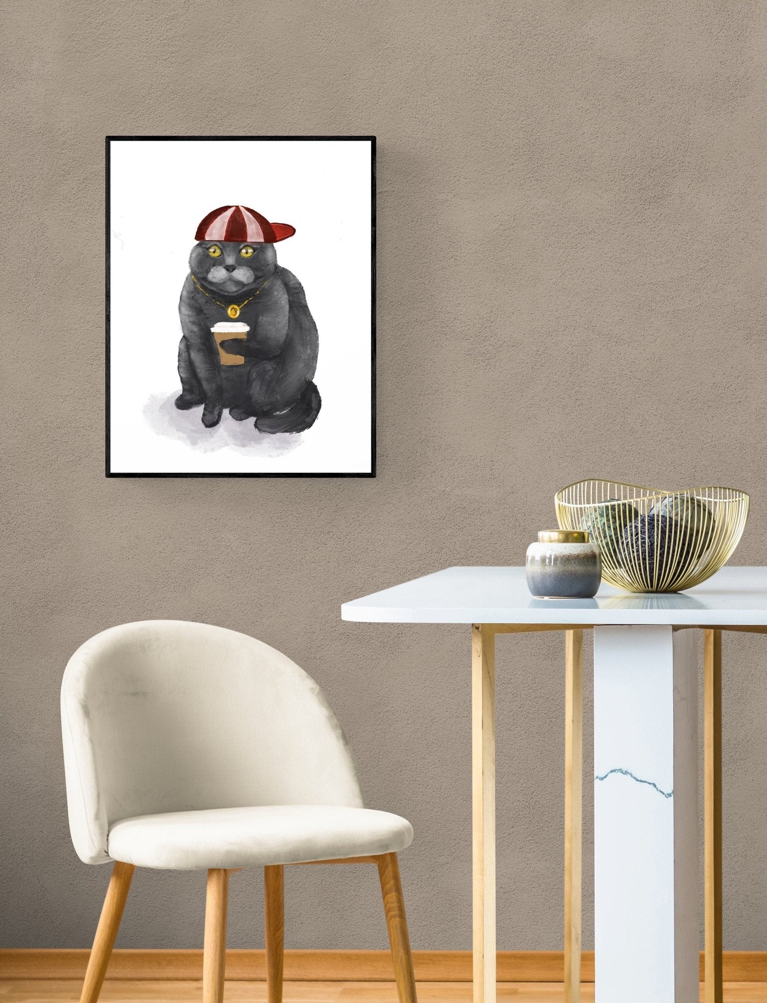 Scottish Fold Cat Art Print - MerikaArt