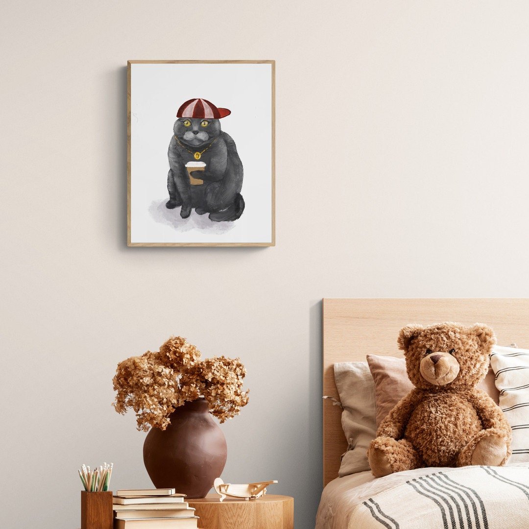 Scottish Fold Cat Art Print - MerikaArt