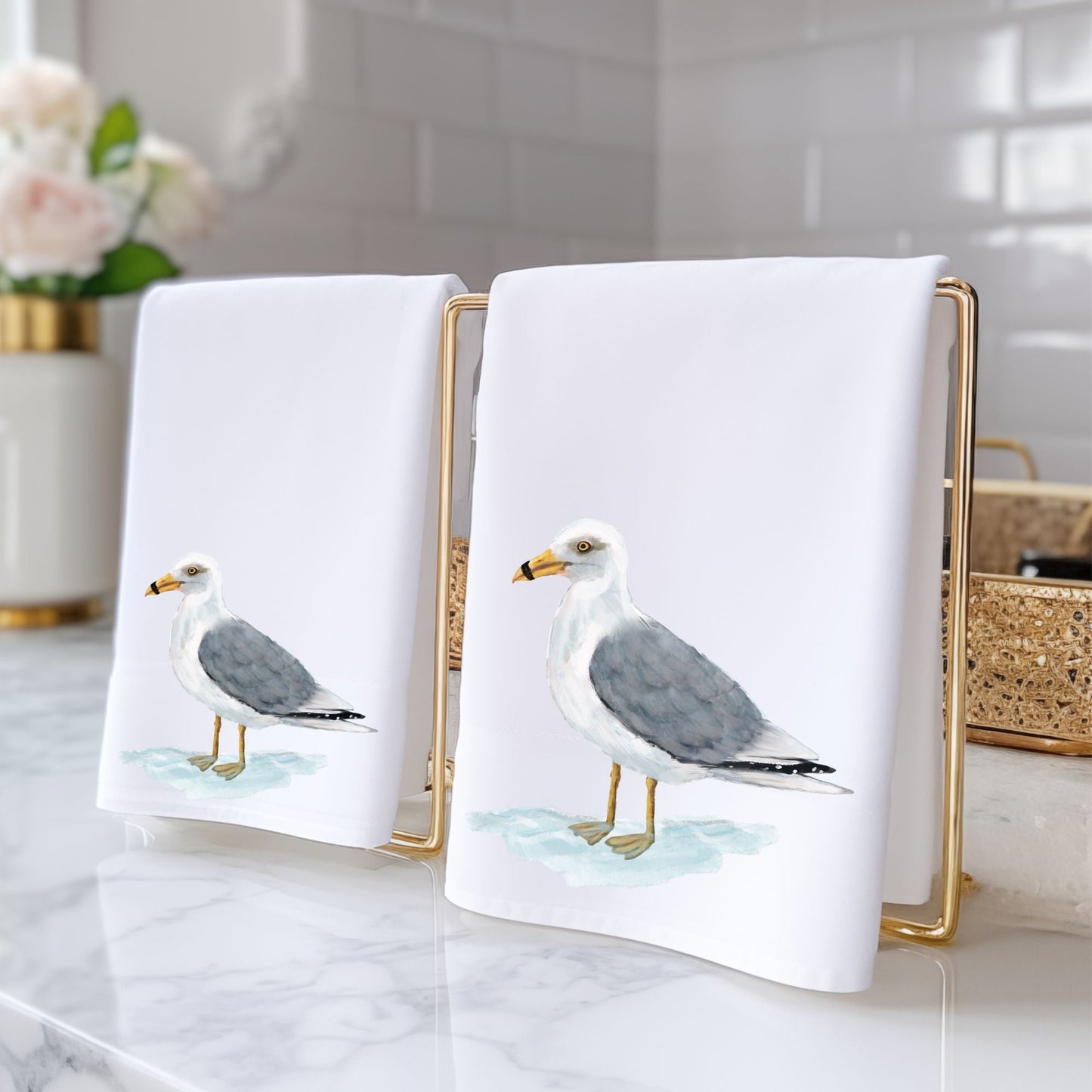Seagull Bathroom Towel - MerikaArt