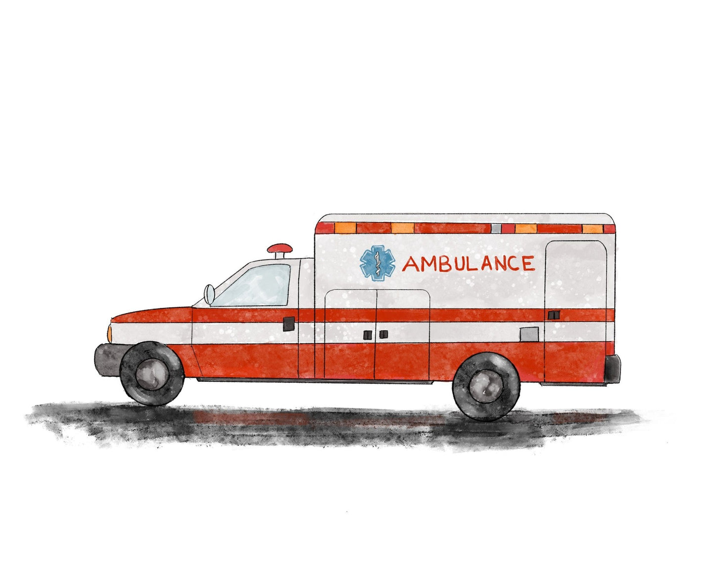 Set of 3 Original Emergency Vehicle Prints - MerikaArt