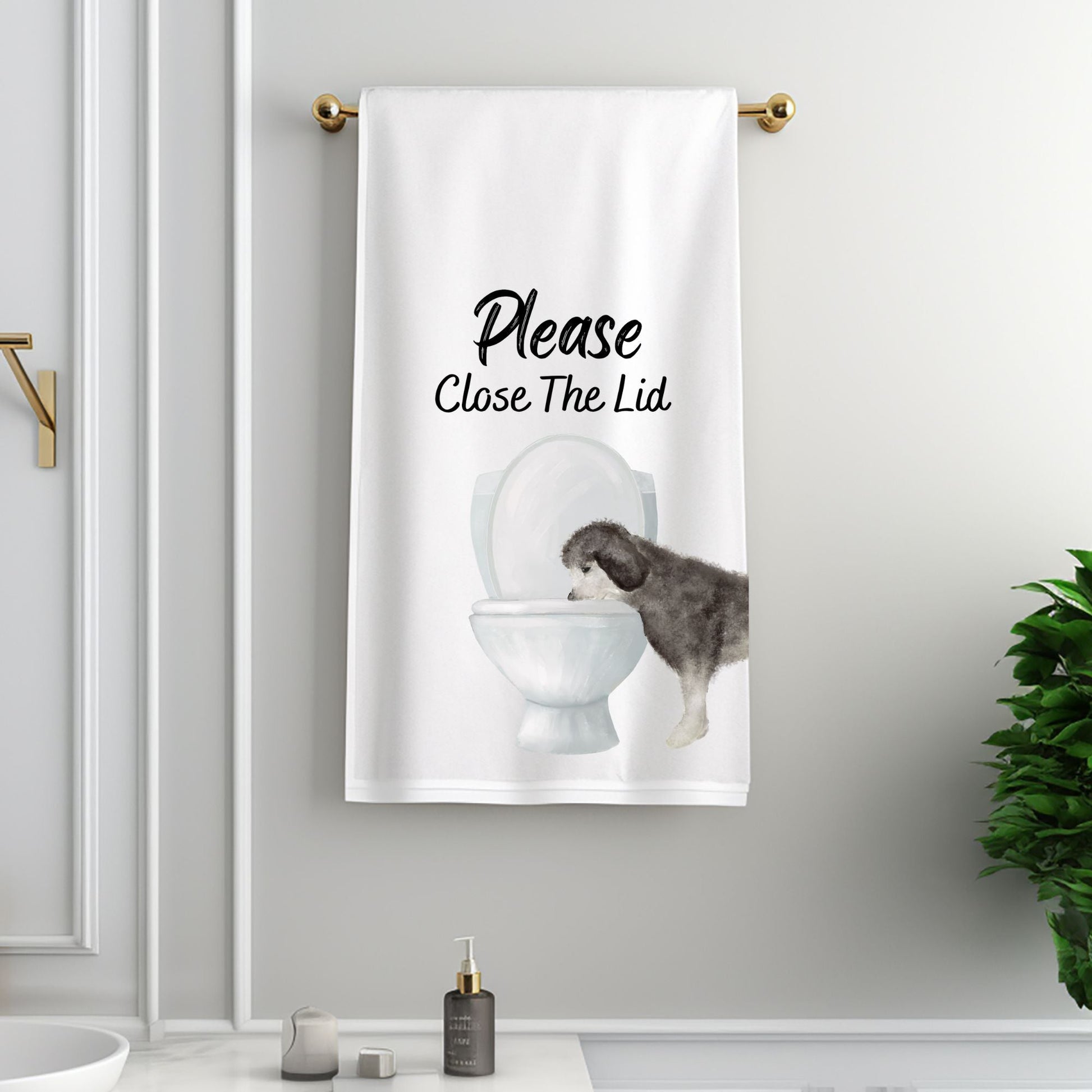 Sheepadoodle Bathroom Towel - MerikaArt