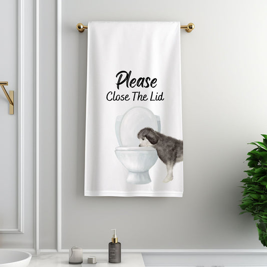 Sheepadoodle Bathroom Towel - MerikaArt