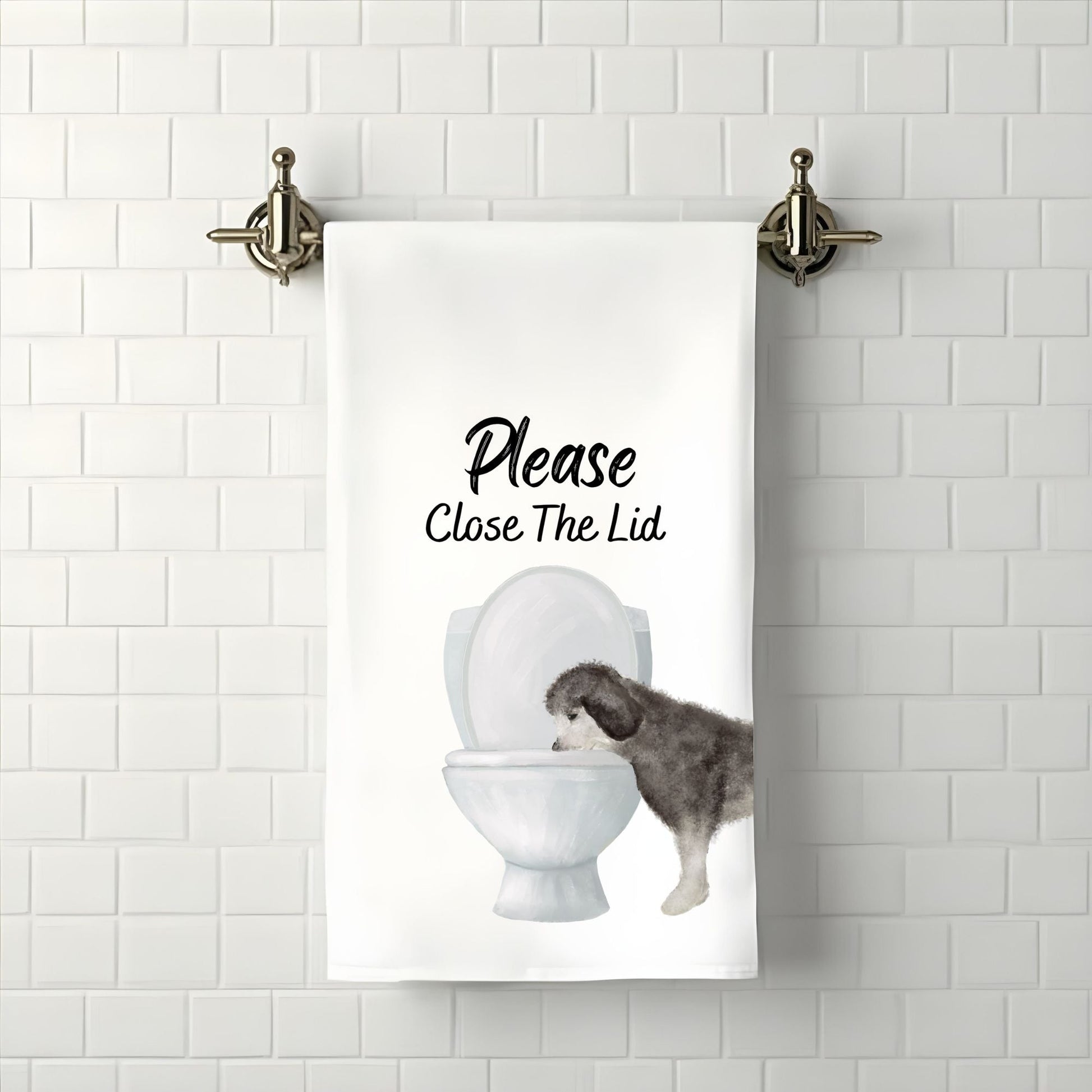Sheepadoodle Bathroom Towel - MerikaArt