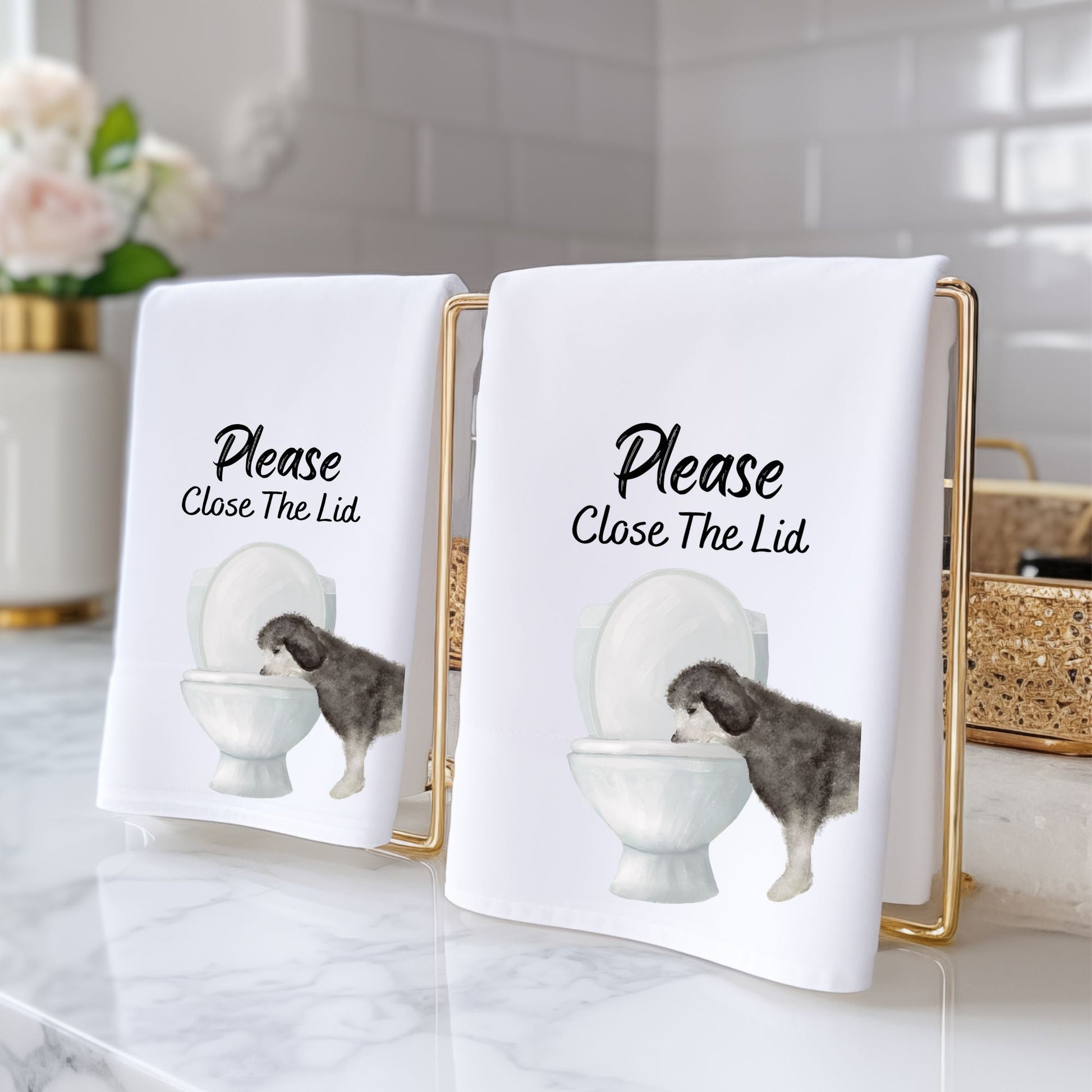 Sheepadoodle Bathroom Towel - MerikaArt