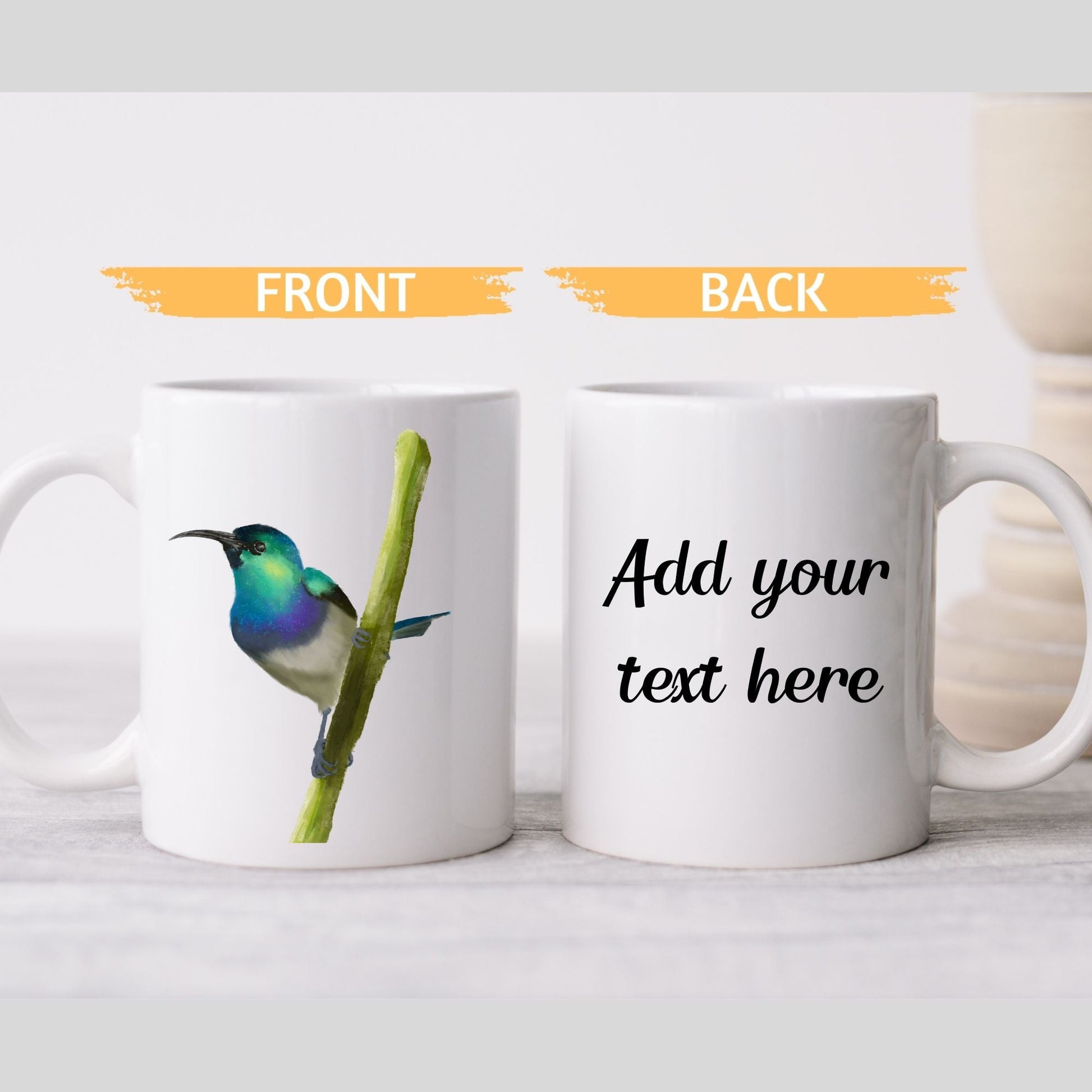 Shining Sunbird Ceramic Coffee Mug - MerikaArt