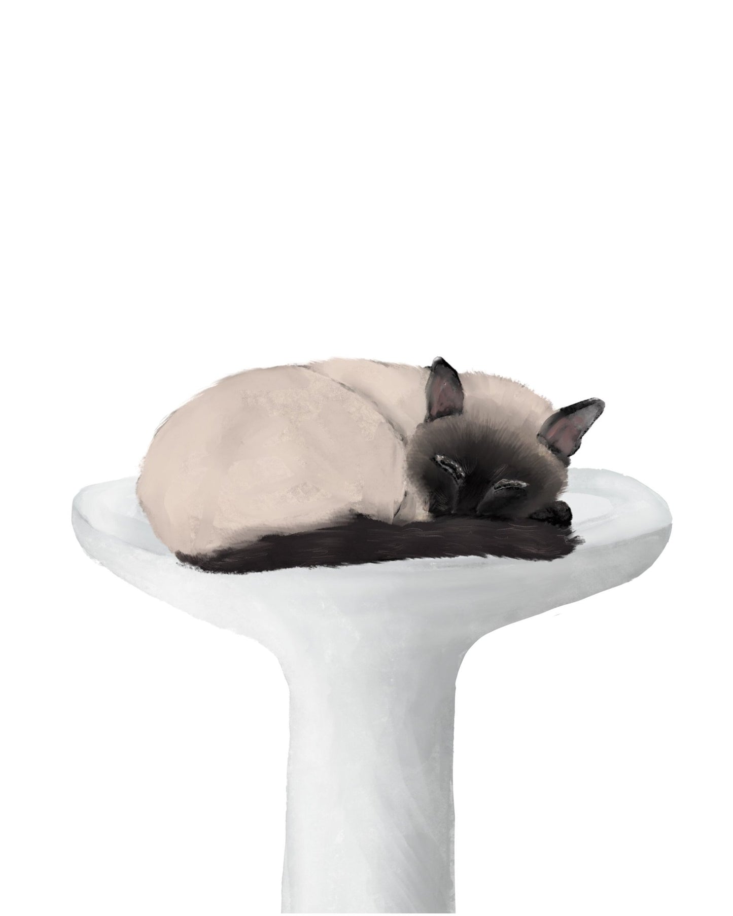 Siamese Cat Bathroom Art Set of 6, Bathroom Wall Decor Set, Cute Black Cat In Bath Art, Cat On Toilet Print, Cat Lover Gift, Cat Spa Day - MerikaArt