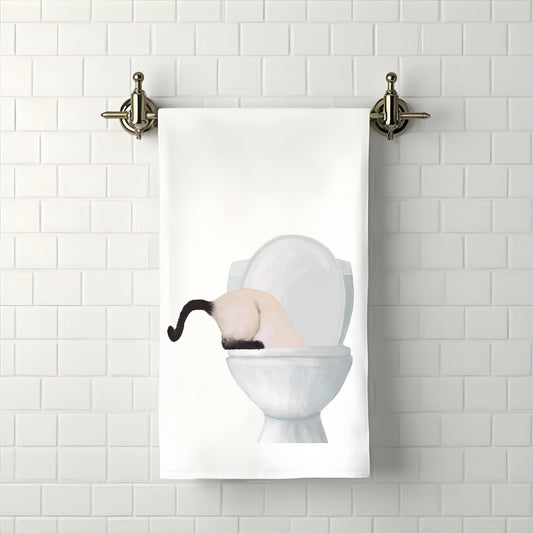 Siamese Cat Bathroom Towel - MerikaArt