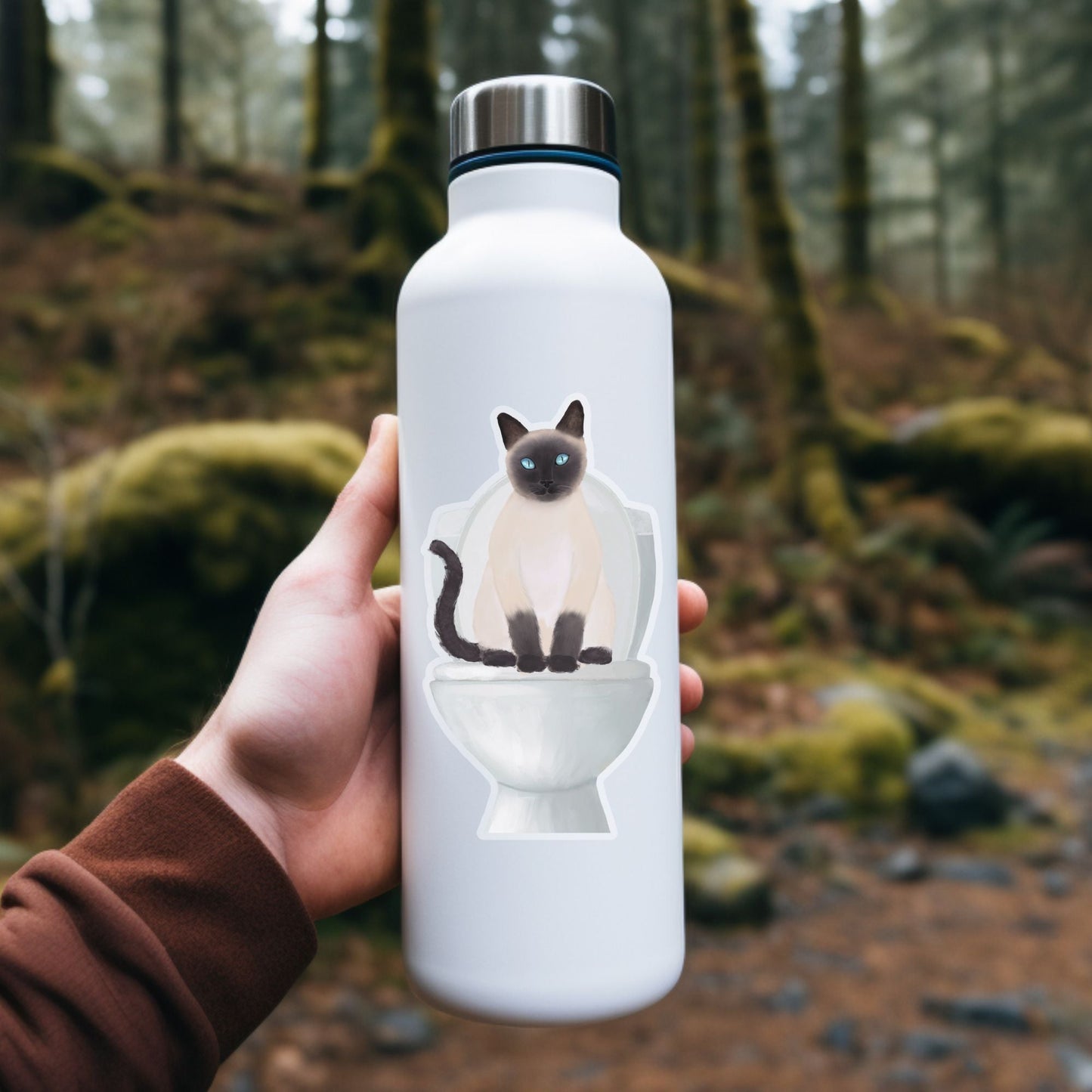 Siamese Cat Vinyl Sticker - MerikaArt