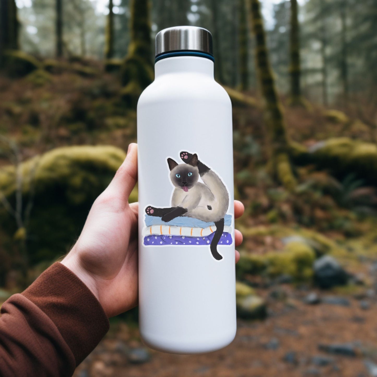 Siamese Cat Vinyl Sticker - MerikaArt