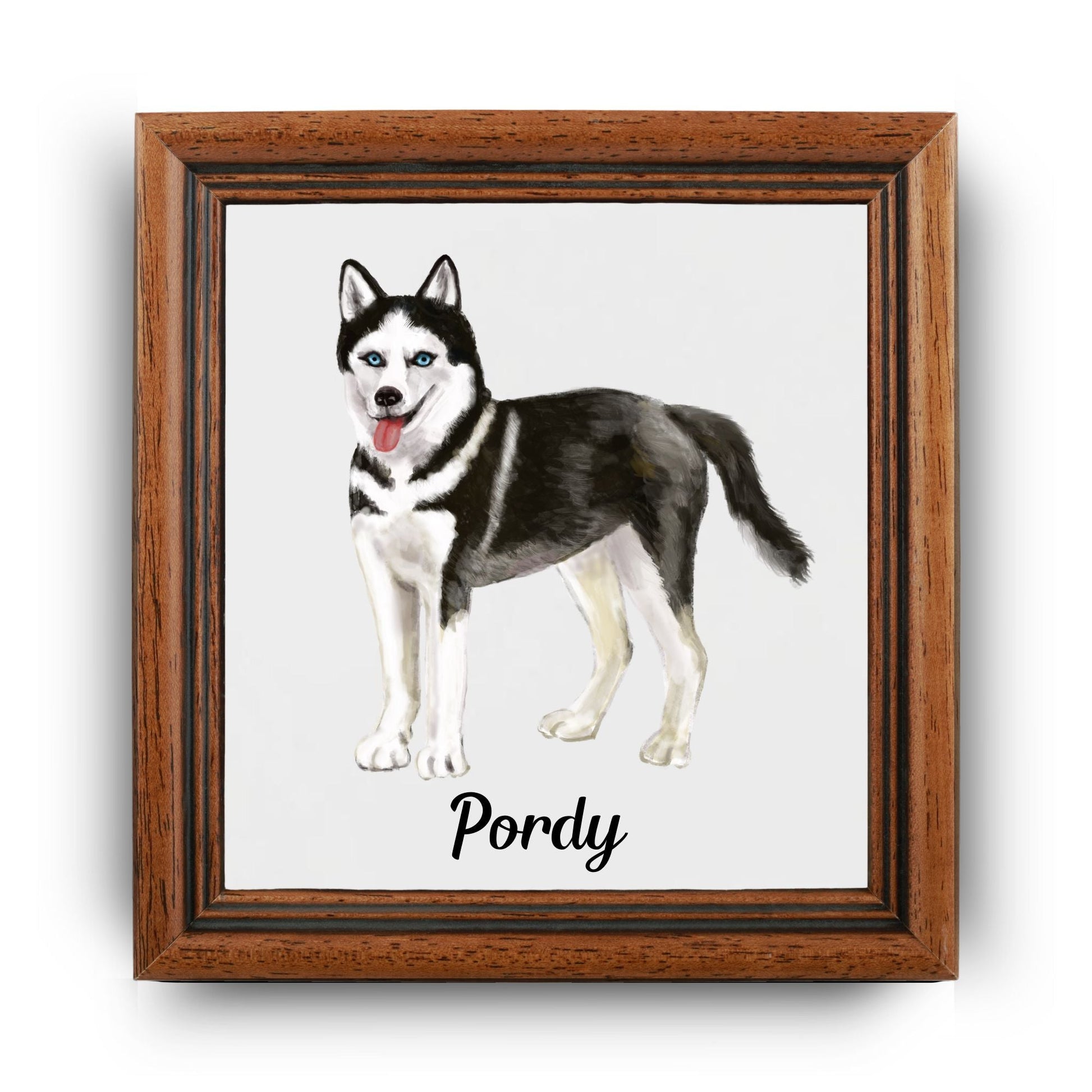 Siberian Husky Ceramic Tile - MerikaArt