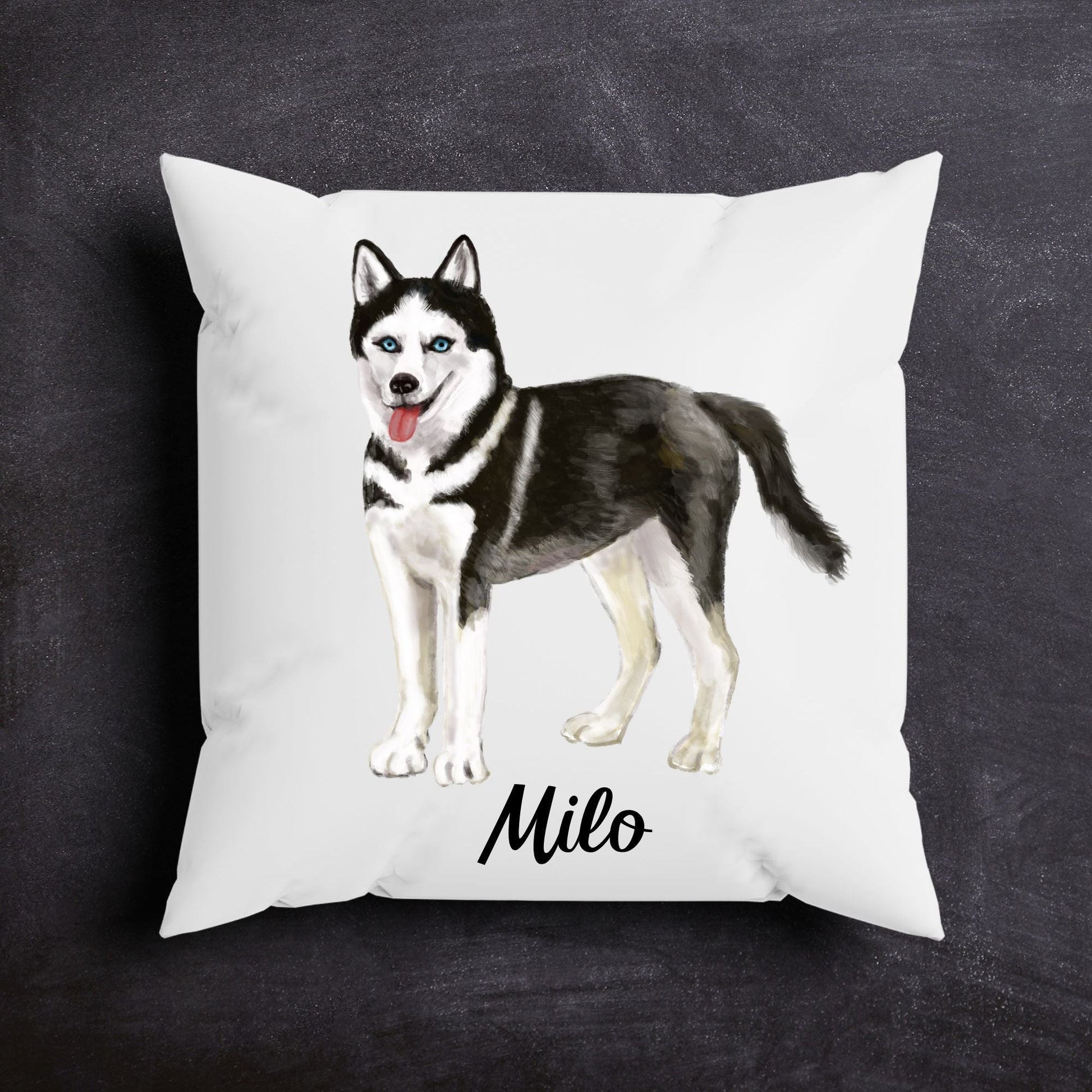Siberian Husky Pillow - MerikaArt
