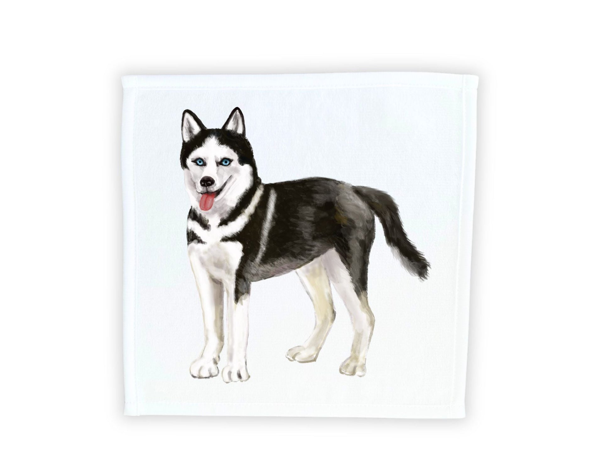 Siberian Husky Washcloth - MerikaArt