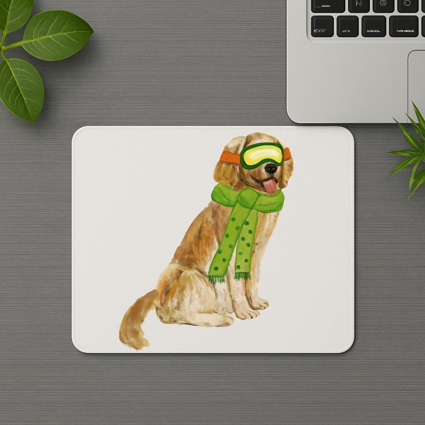 Ski Golden Retriever Mousepad - MerikaArt