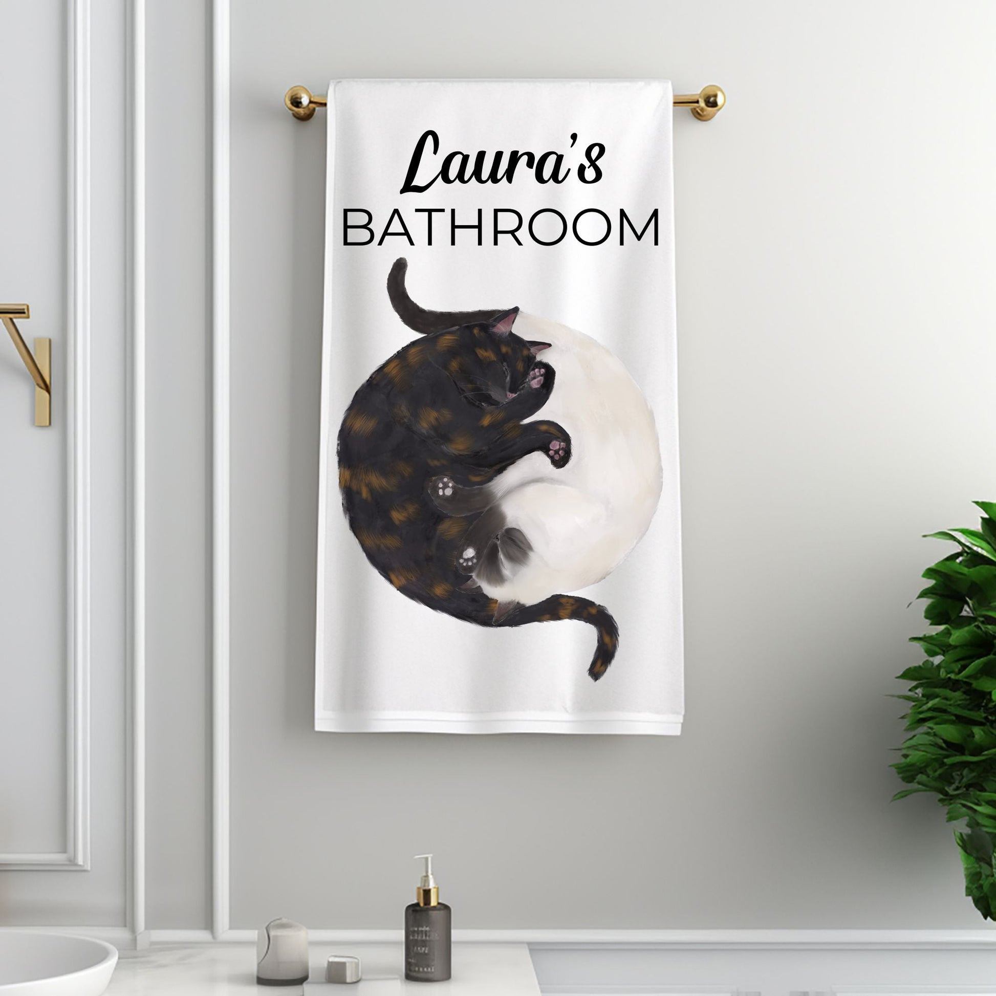 Sleeping Cats Bathroom Towel - MerikaArt