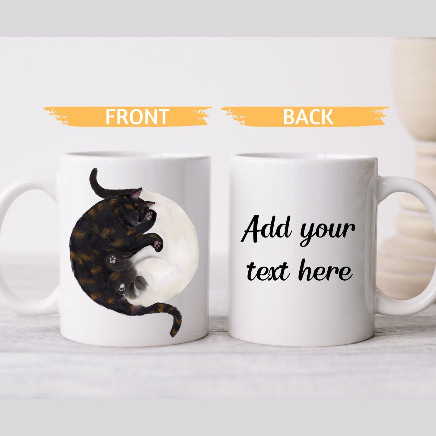 Sleeping Cats Ceramic Coffee Mug - MerikaArt