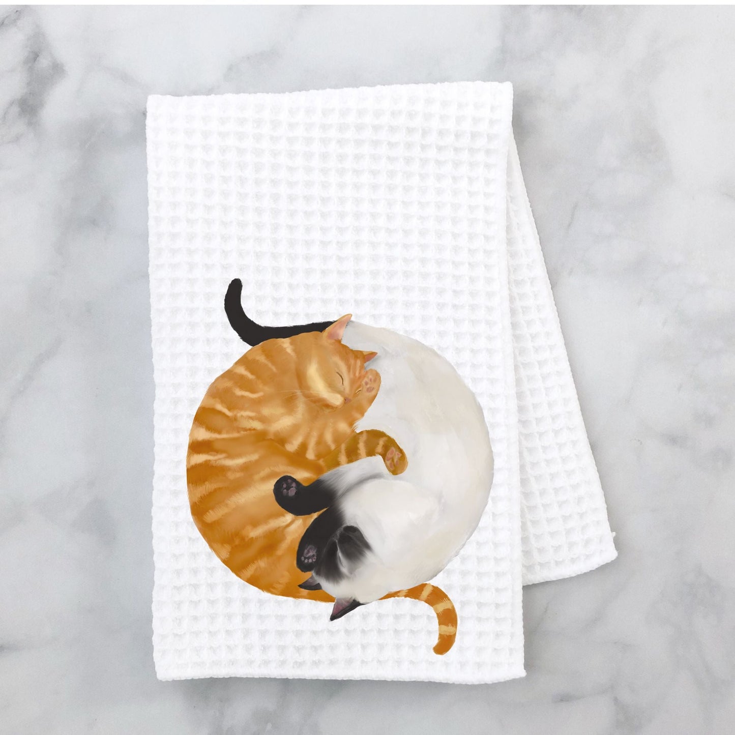 Sleeping Cats Kitchen Towel - MerikaArt
