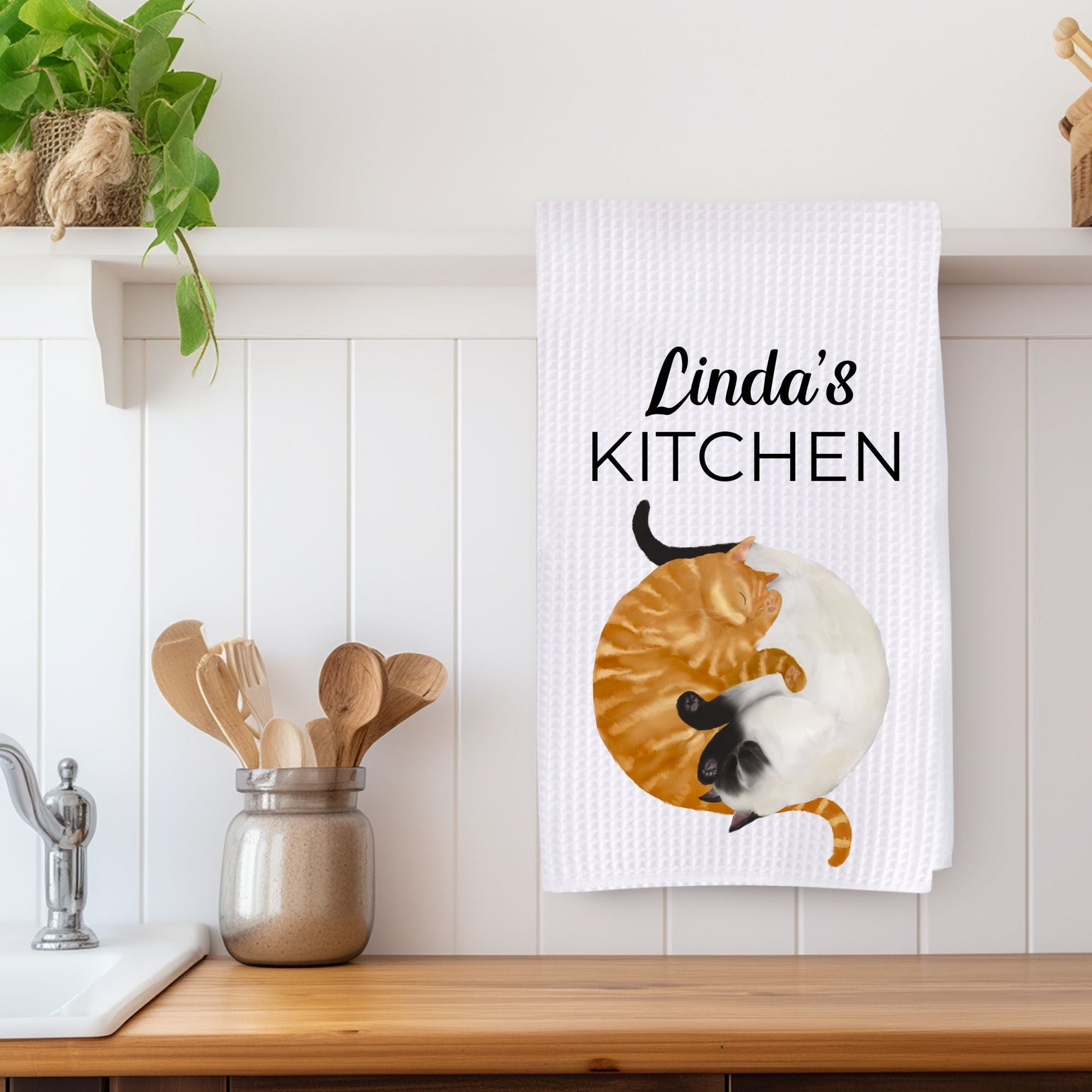 Sleeping Cats Kitchen Towel - MerikaArt