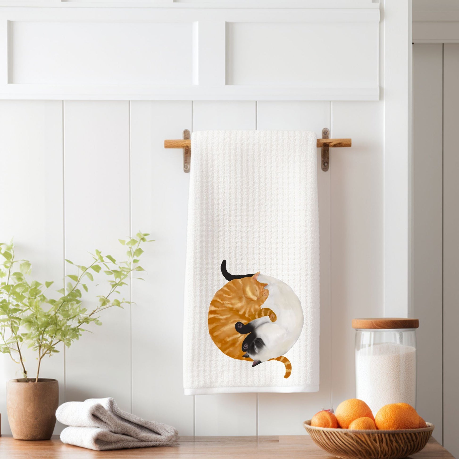 Sleeping Cats Kitchen Towel - MerikaArt