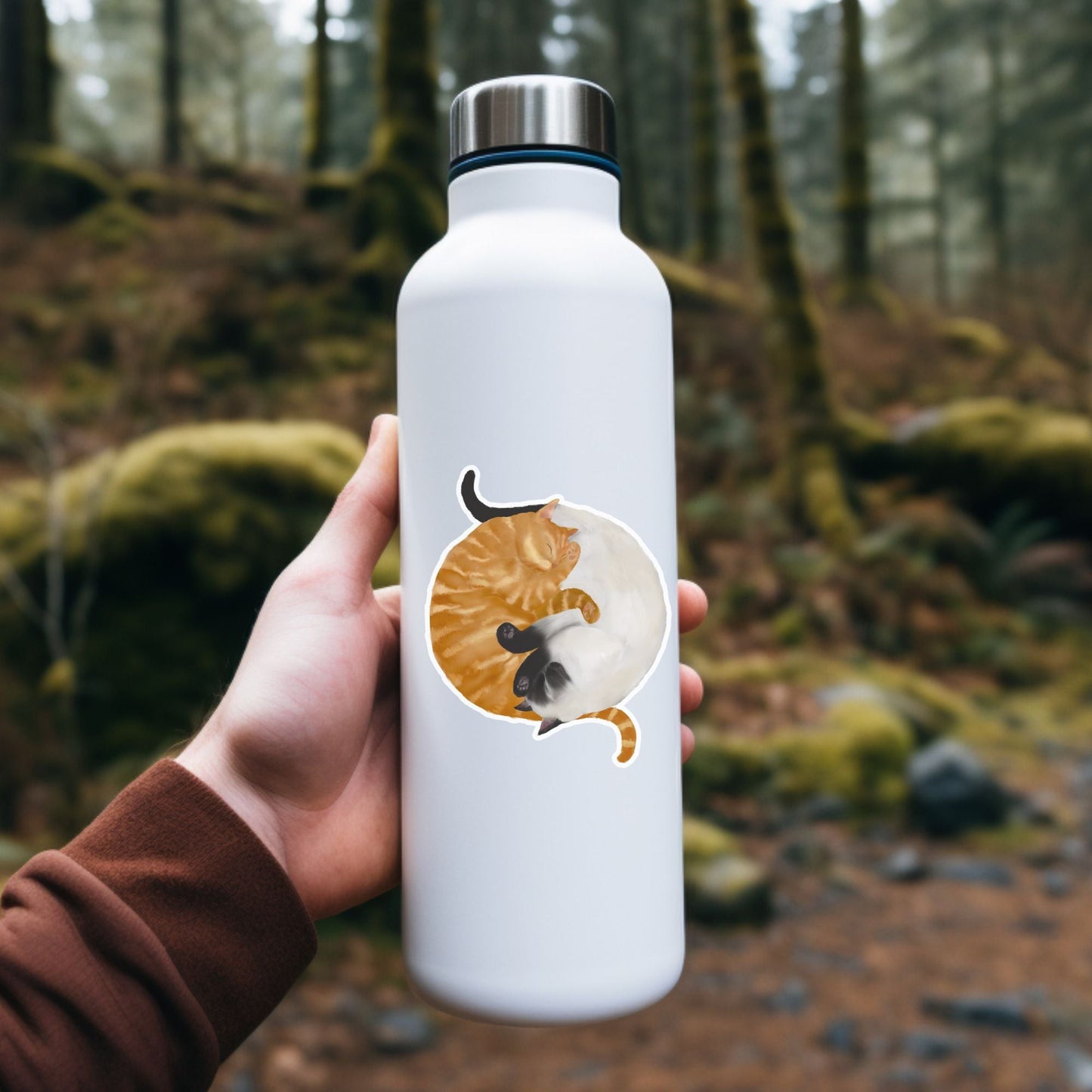 Sleeping Cats Vinyl Sticker - MerikaArt