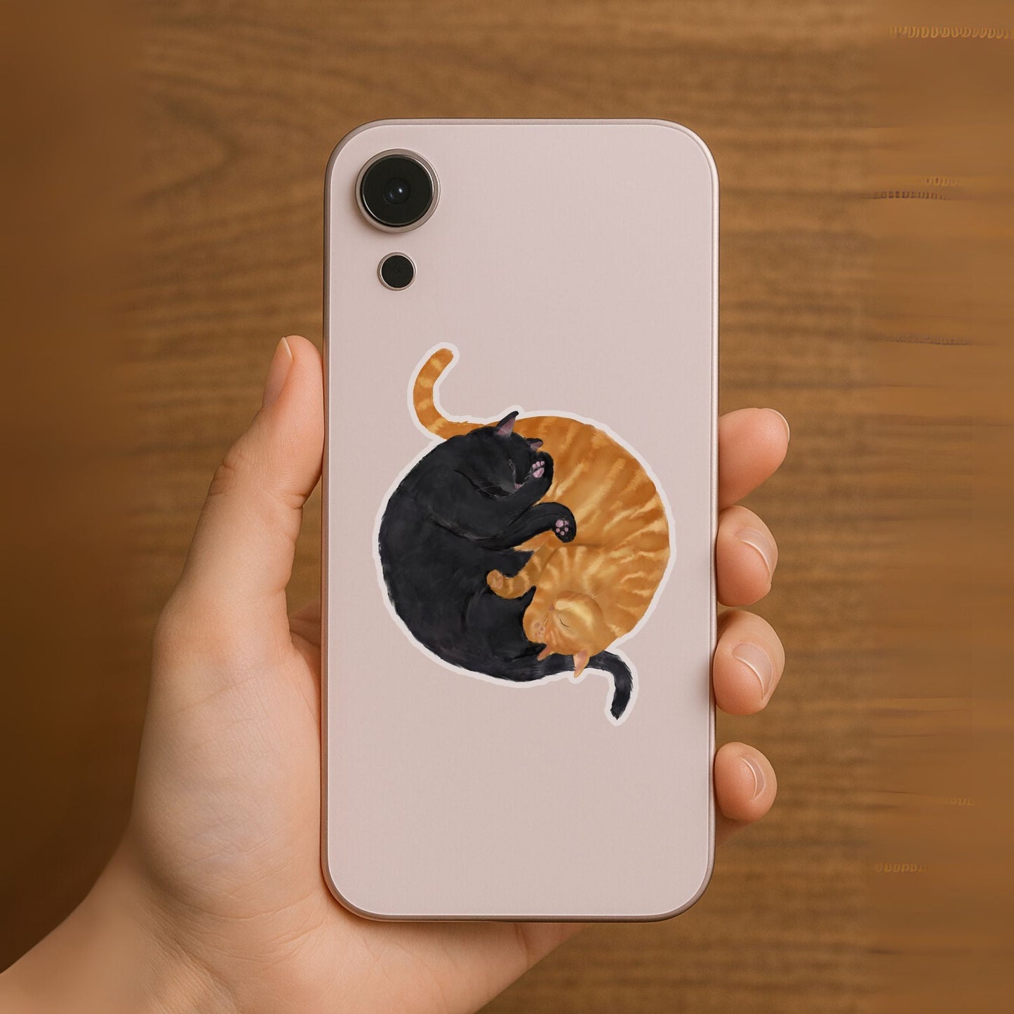 Sleeping Cats Vinyl Sticker - MerikaArt