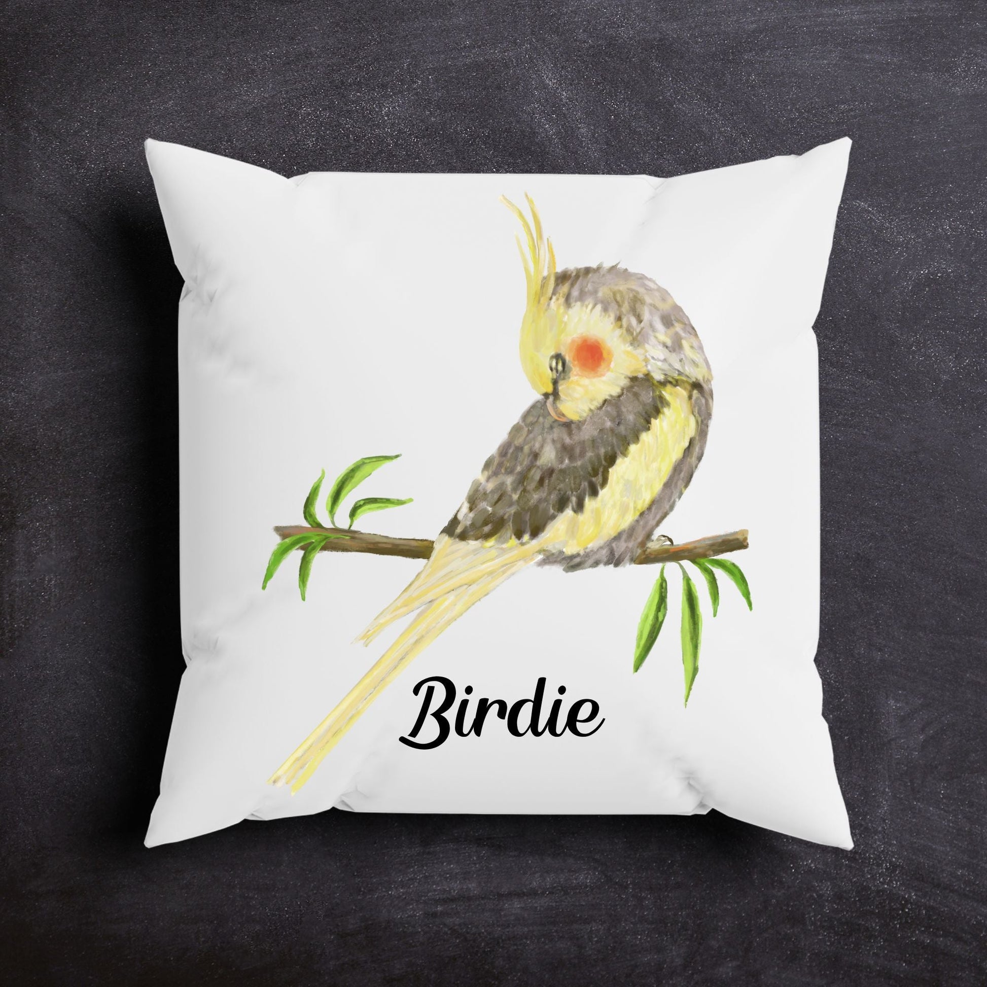 Sleeping Cockatiel Pillow - Nature Inspired Home Decor - MerikaArt