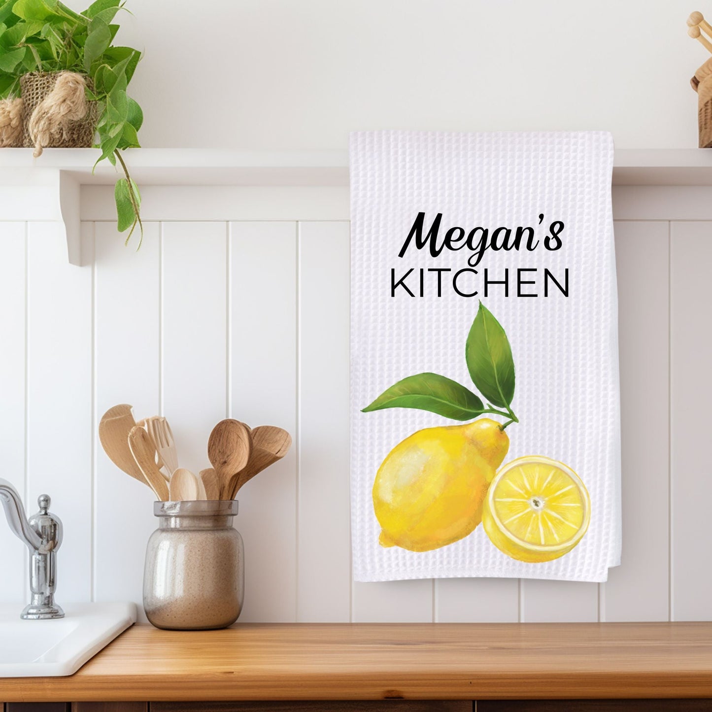 Sliced Lemon Kitchen Towel - MerikaArt