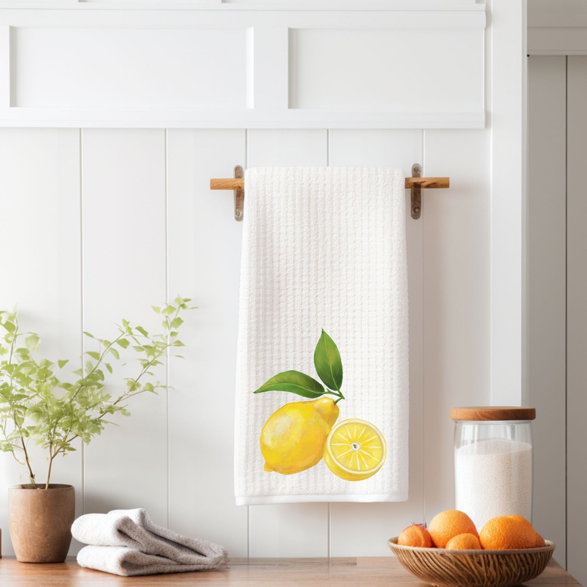 Sliced Lemon Kitchen Towel - MerikaArt