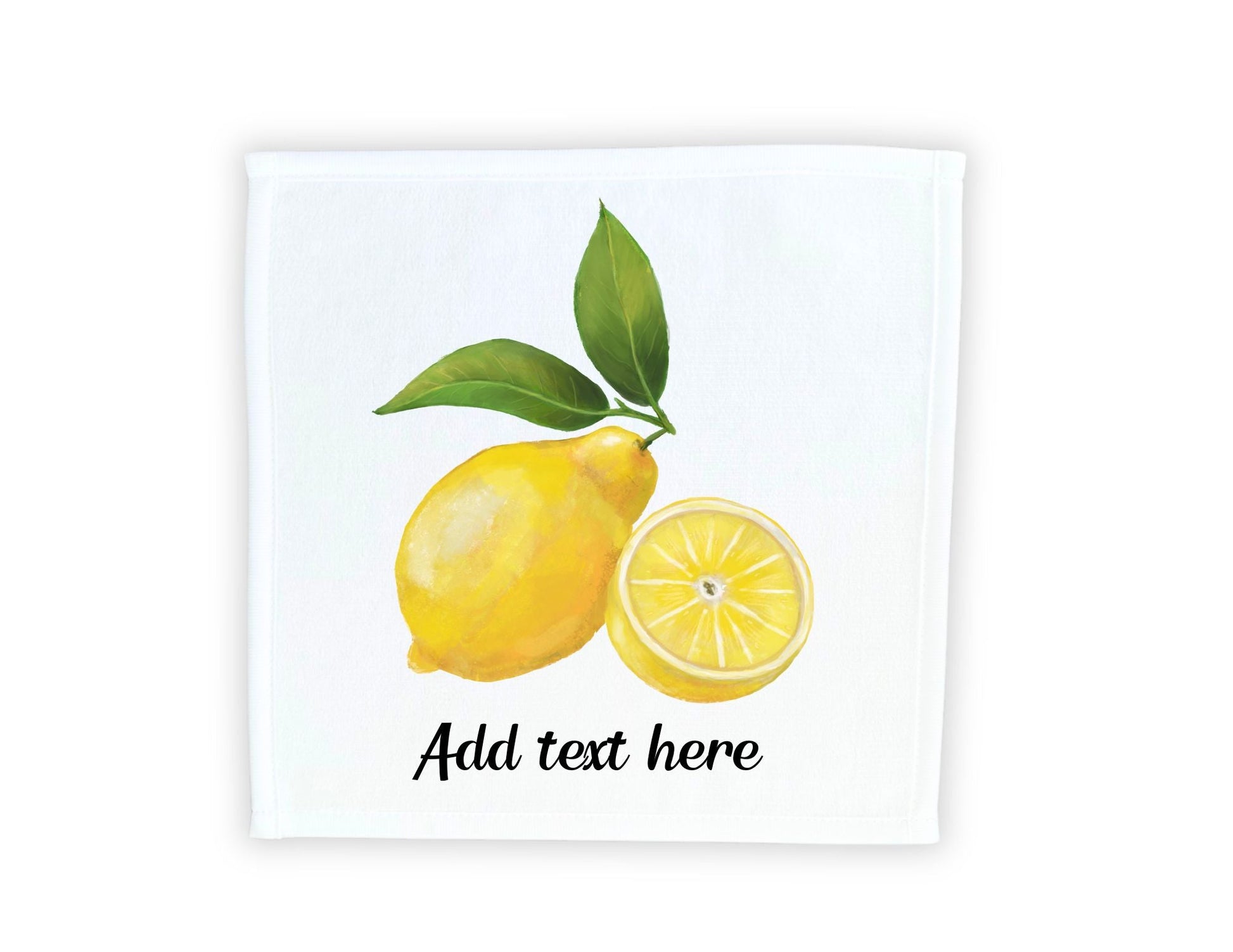 Sliced Lemon Washcloth - MerikaArt