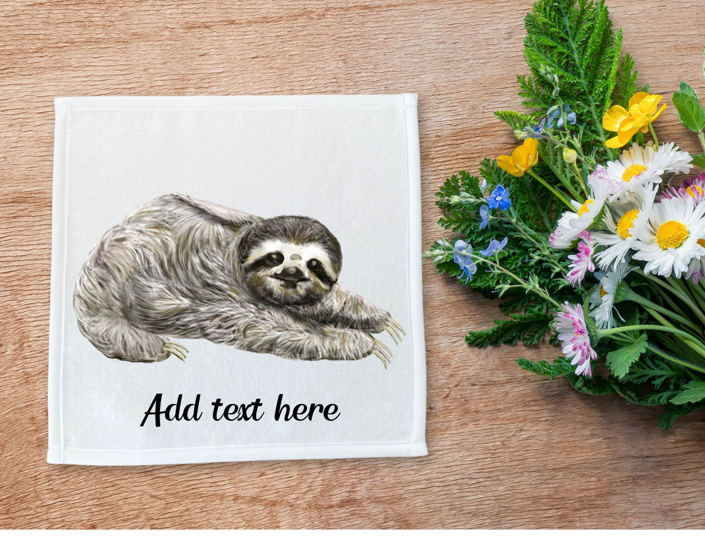 Sloth Washcloth - MerikaArt