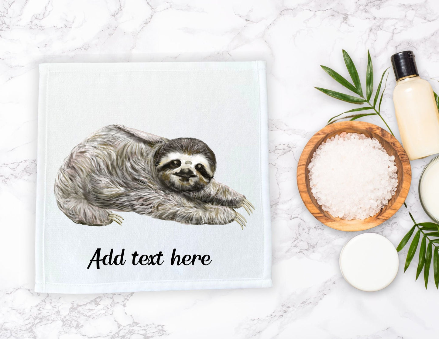 Sloth Washcloth - MerikaArt
