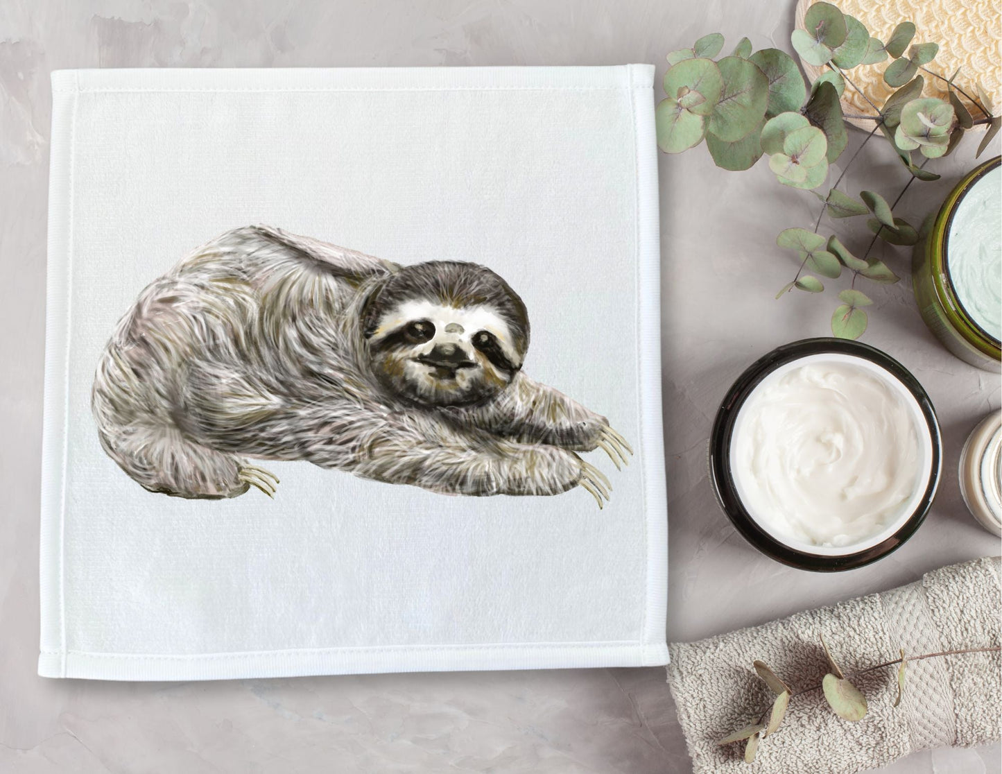 Sloth Washcloth - MerikaArt