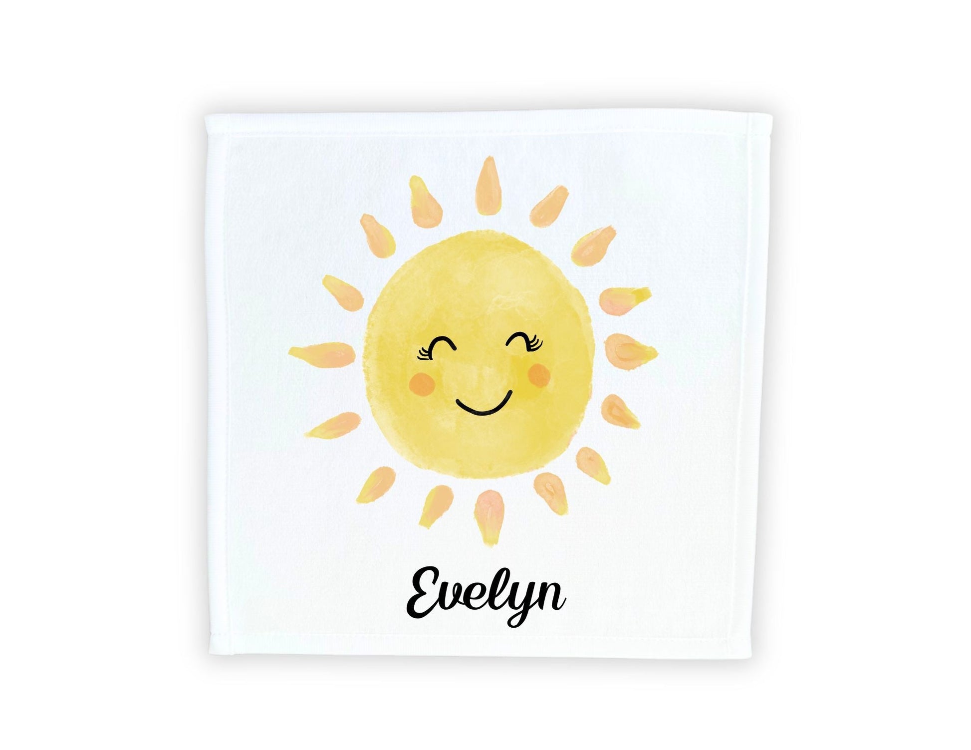 Smiling Sun Washcloth - MerikaArt
