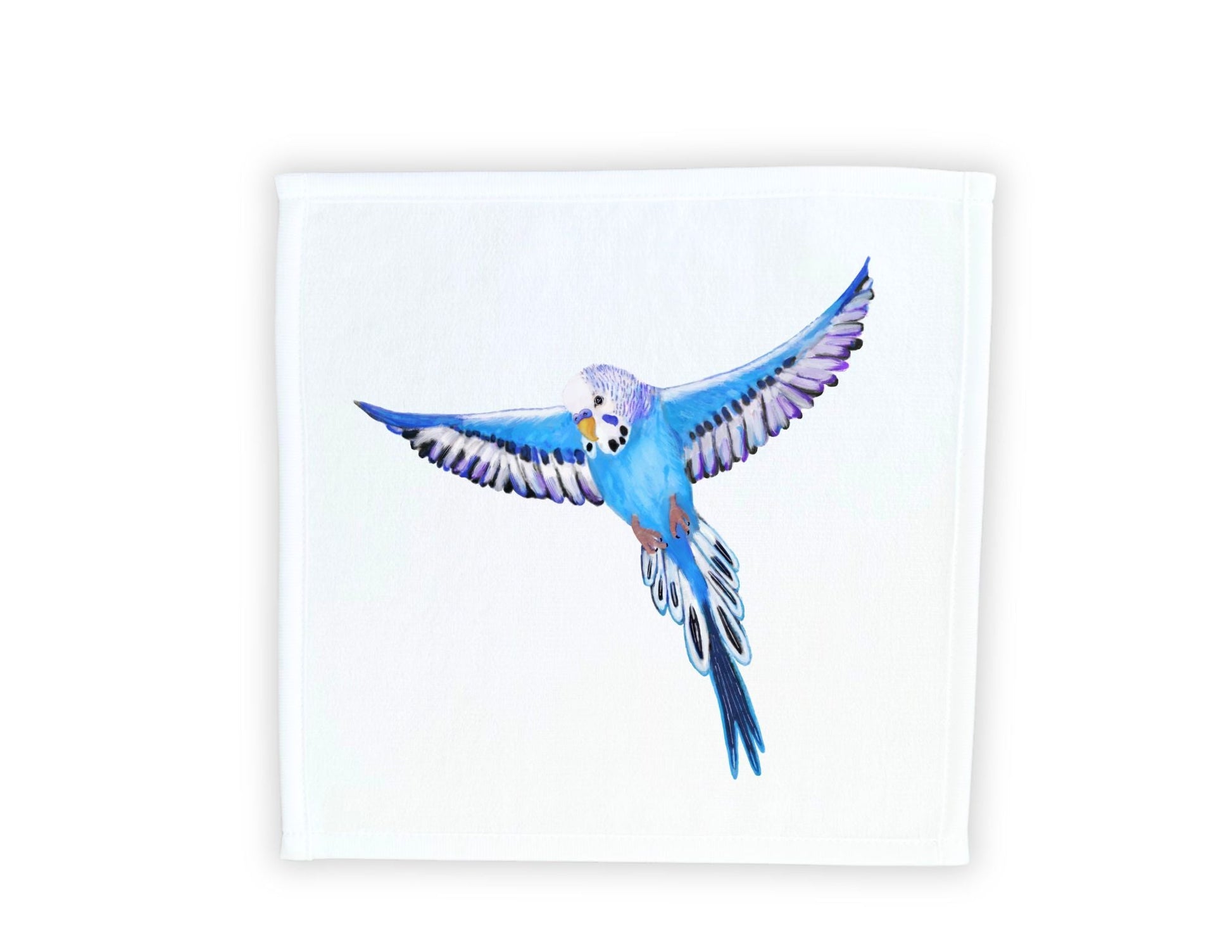 Soaring Budgie Washcloth – A Vibrant Touch for Bird Enthusiasts - MerikaArt