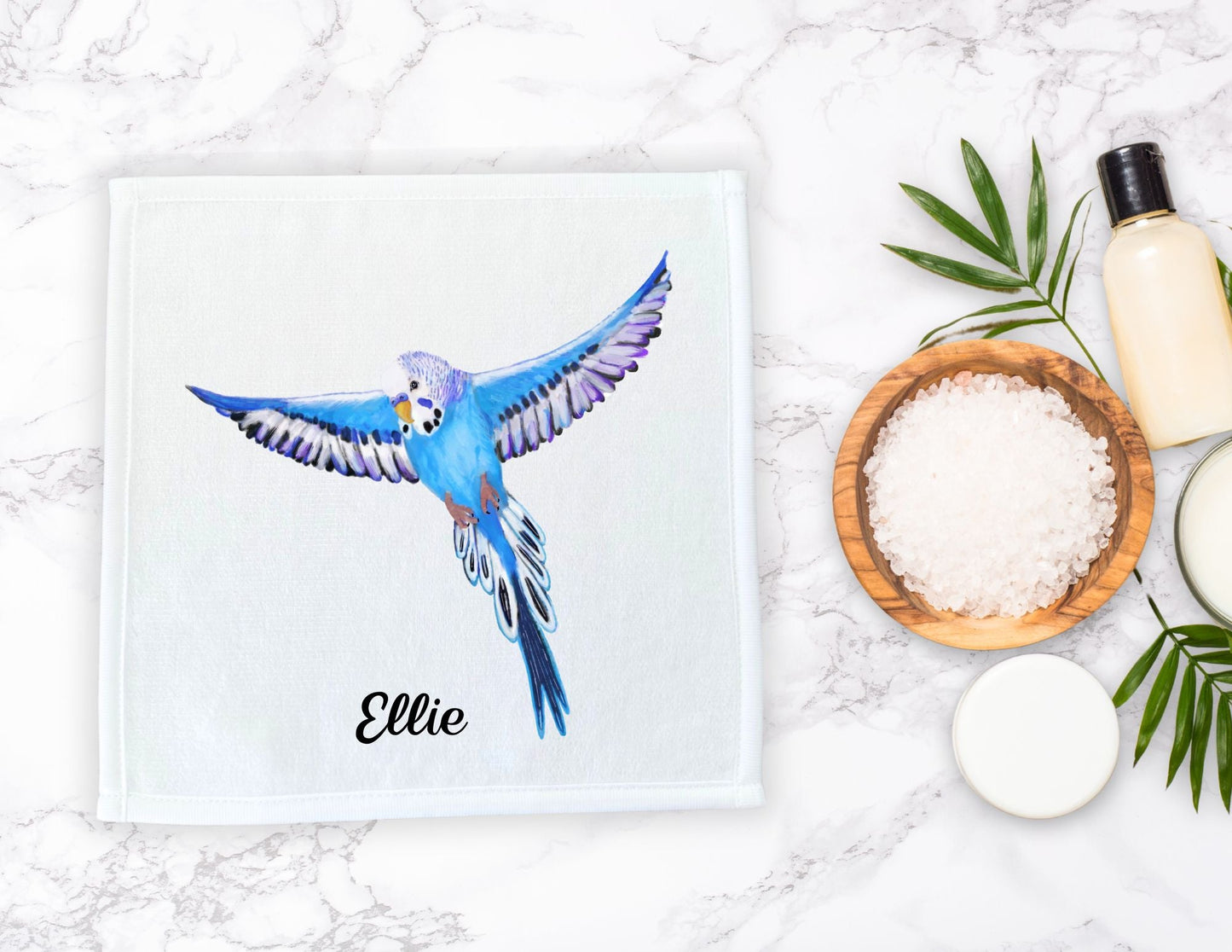 Soaring Budgie Washcloth – A Vibrant Touch for Bird Enthusiasts - MerikaArt