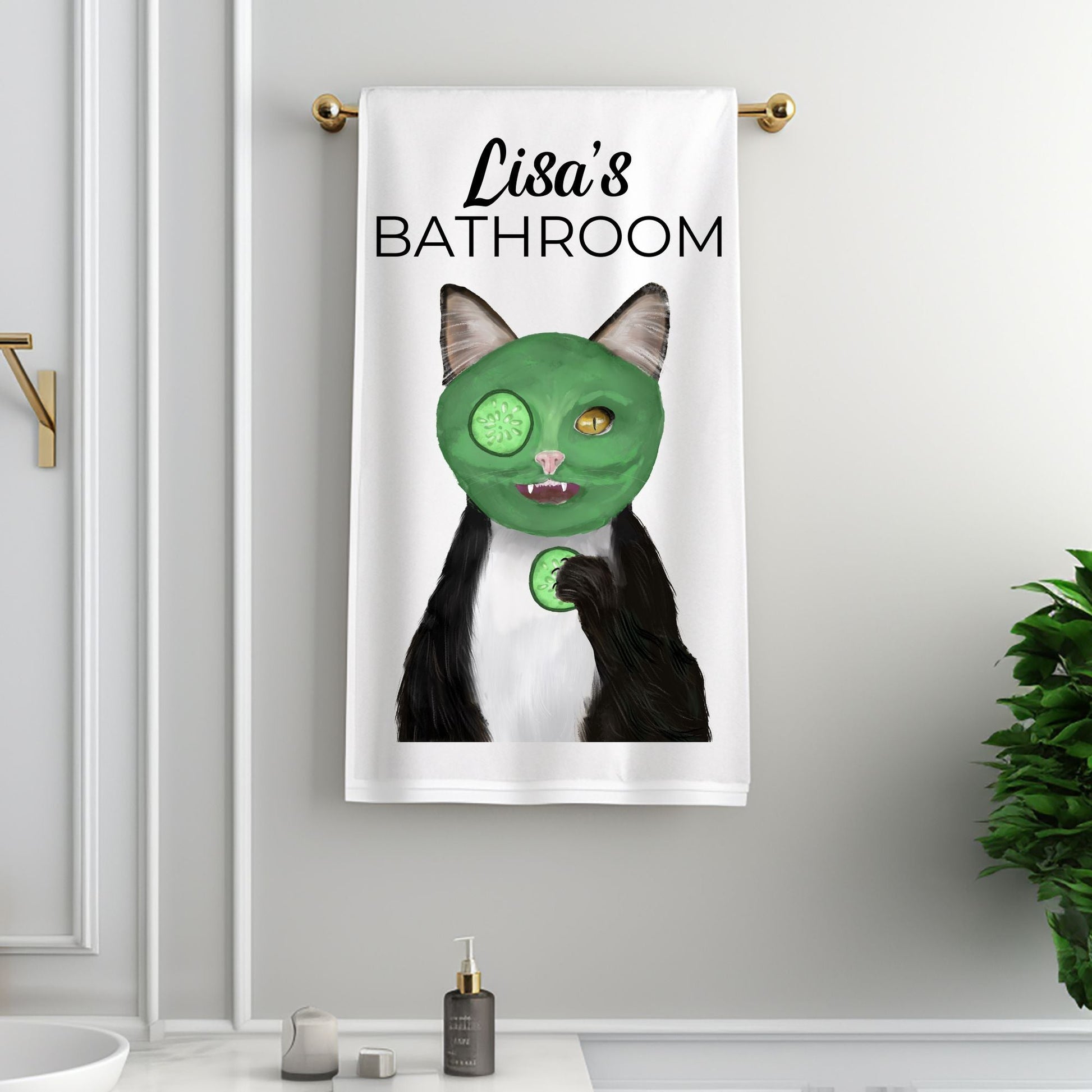 Spa Cat Bathroom Towel - MerikaArt