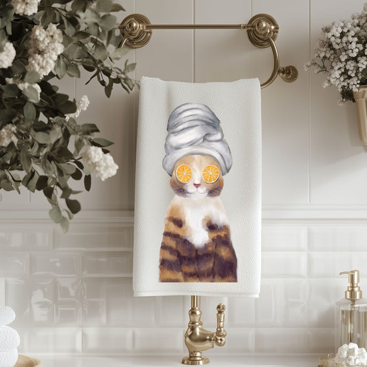 Spa Cat Bathroom Towel - MerikaArt