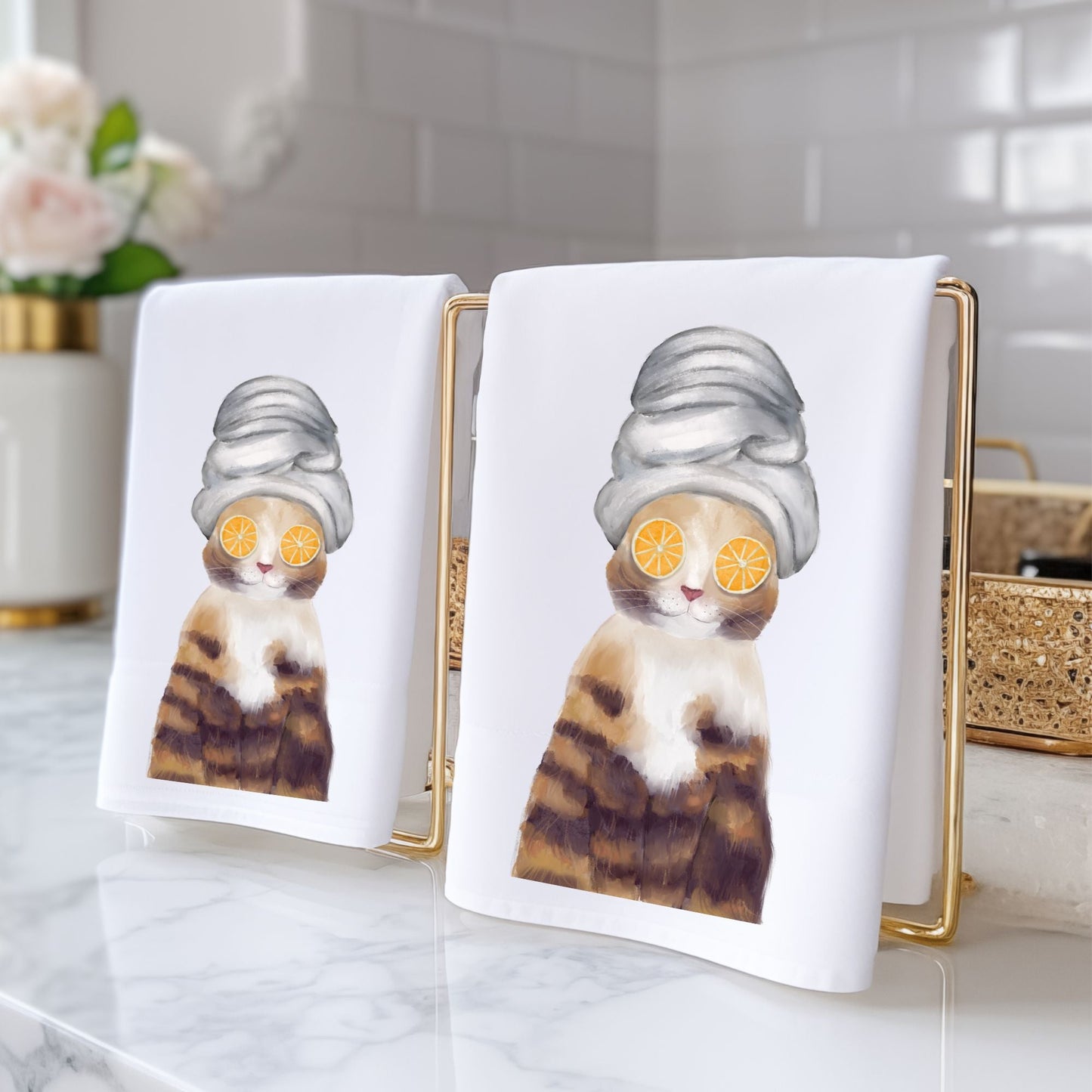 Spa Cat Bathroom Towel - MerikaArt