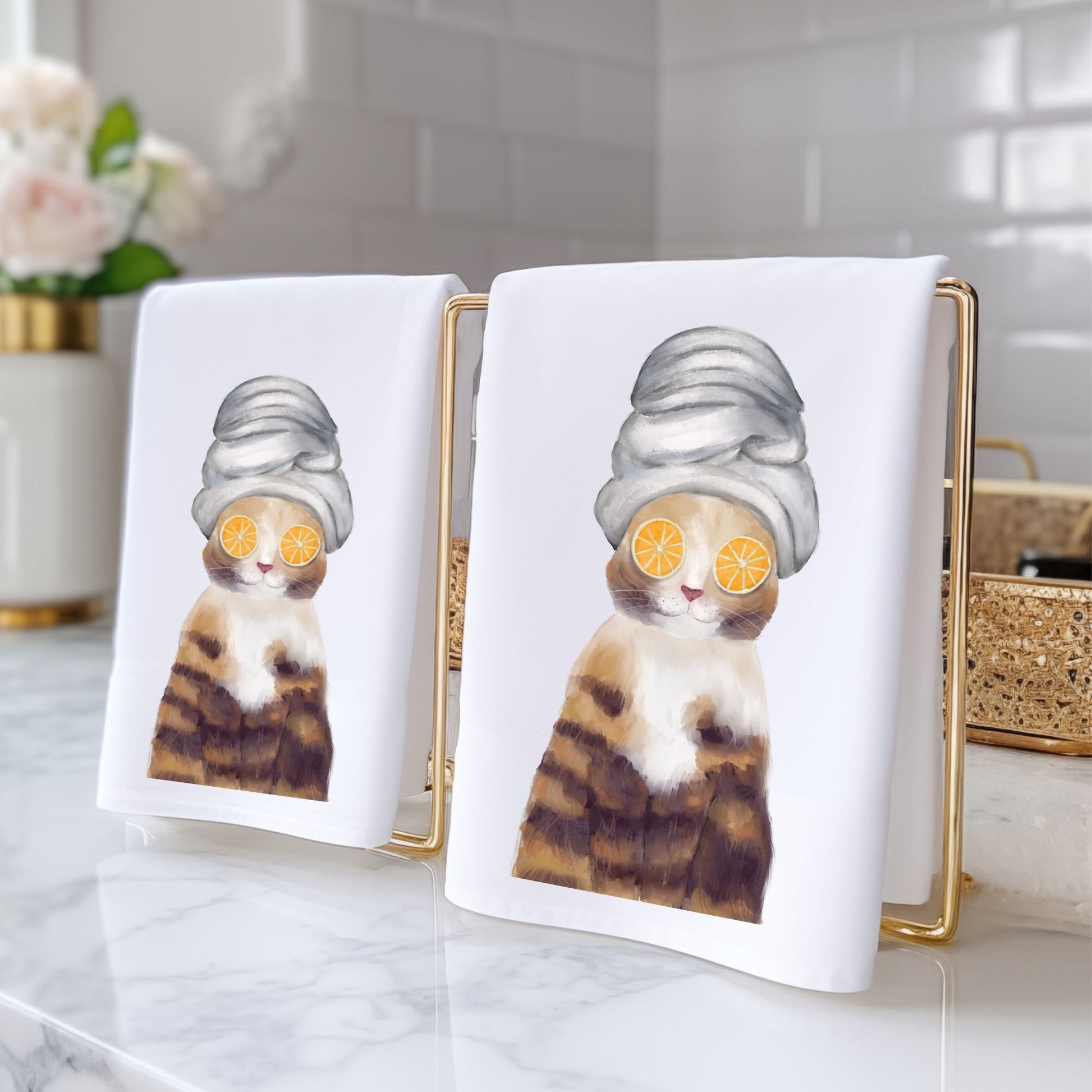 Spa Cat Bathroom Towel - MerikaArt